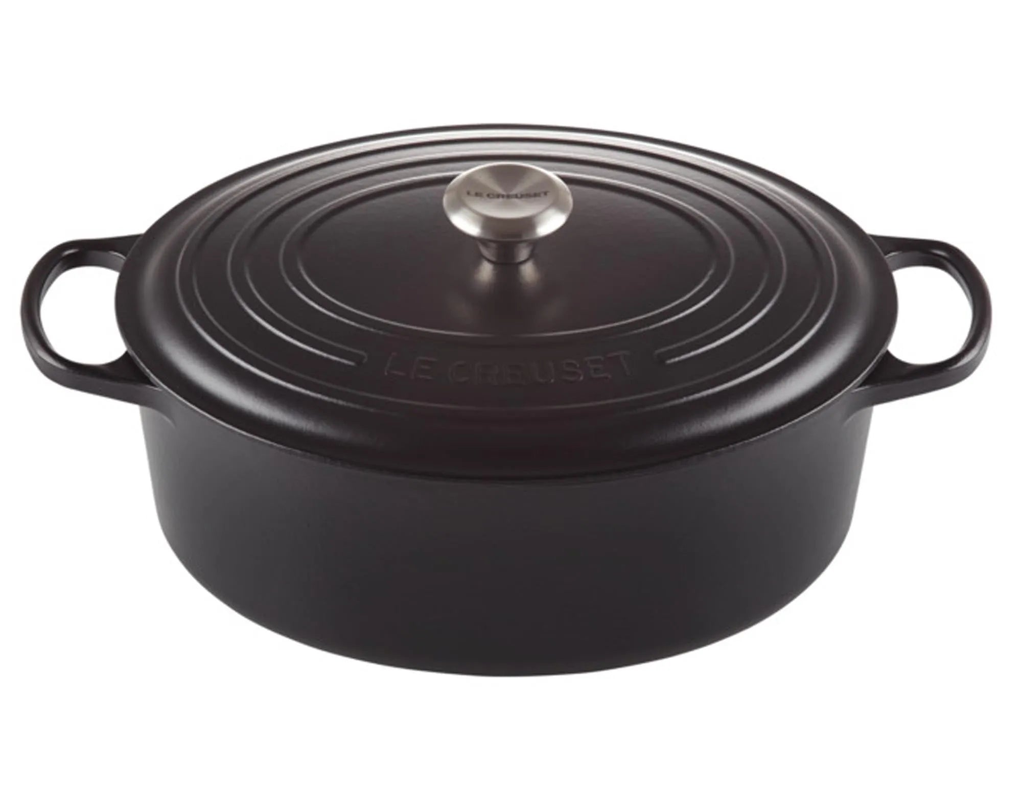 Bräter Signature oval 29 cm in Schwarz präsentiert im Onlineshop von KAQTU Design AG. Topf ist von LE CREUSET