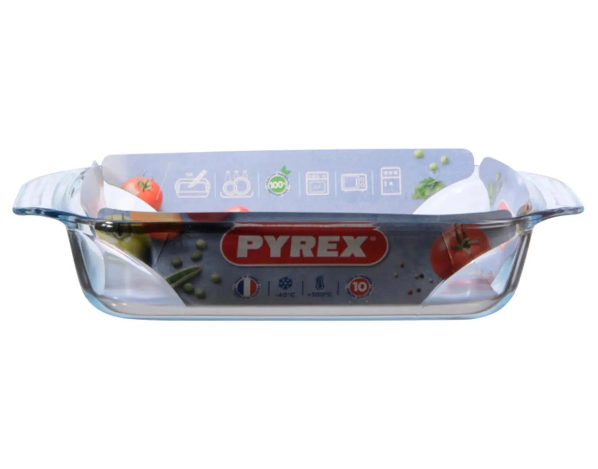 Der PYREX Bräter 35x23 cm aus Borosilikatglas ist hitzebeständig, spülmaschinenfest und ideal für große Portionen. Perfekt für Ofen und Mikrowelle.