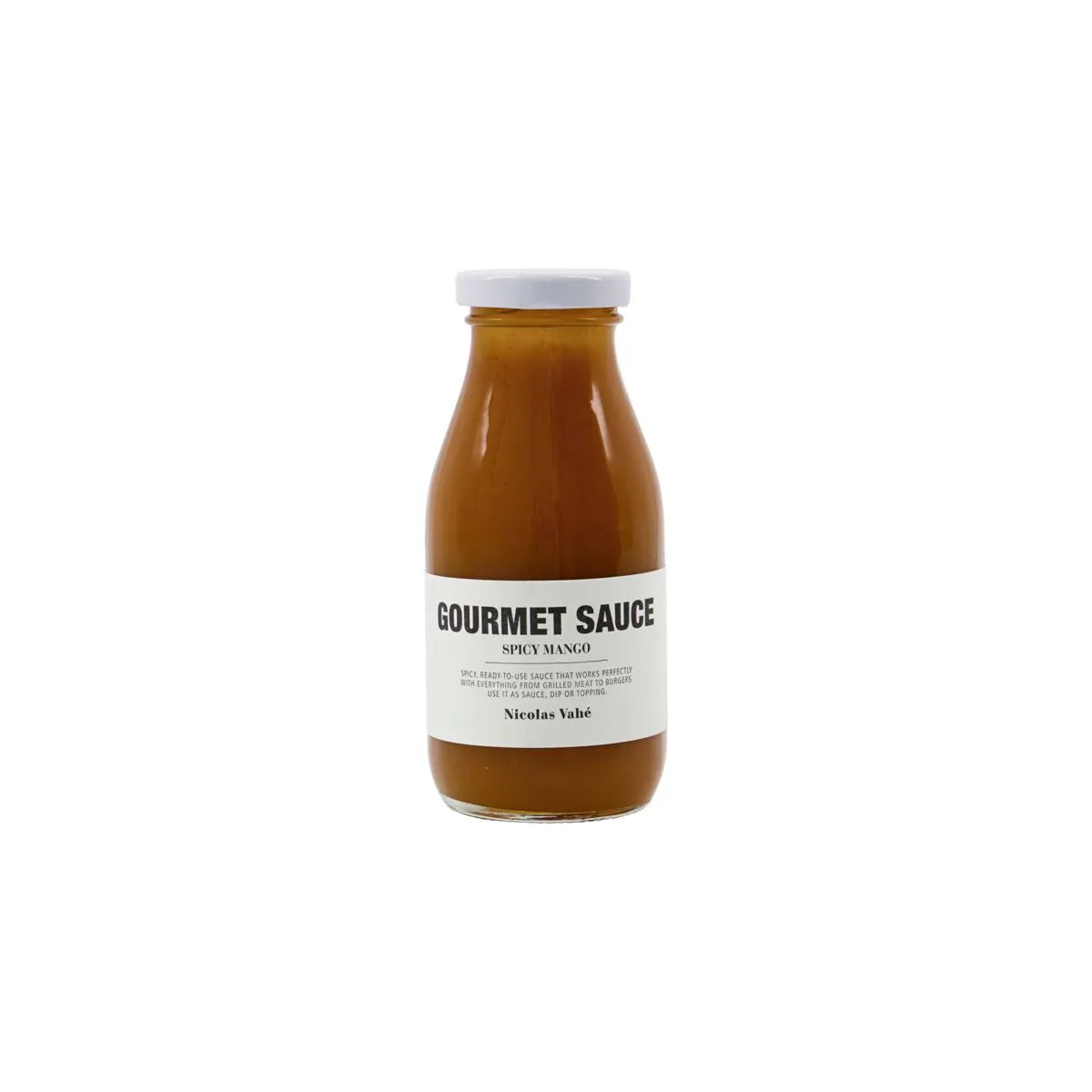 Spicy Mango Sauce von Nicolas Vahé: Leicht, geschmeidig, perfekt zu Hähnchen, Pasta, Garnelen oder als Dip. Pikant und fruchtig.