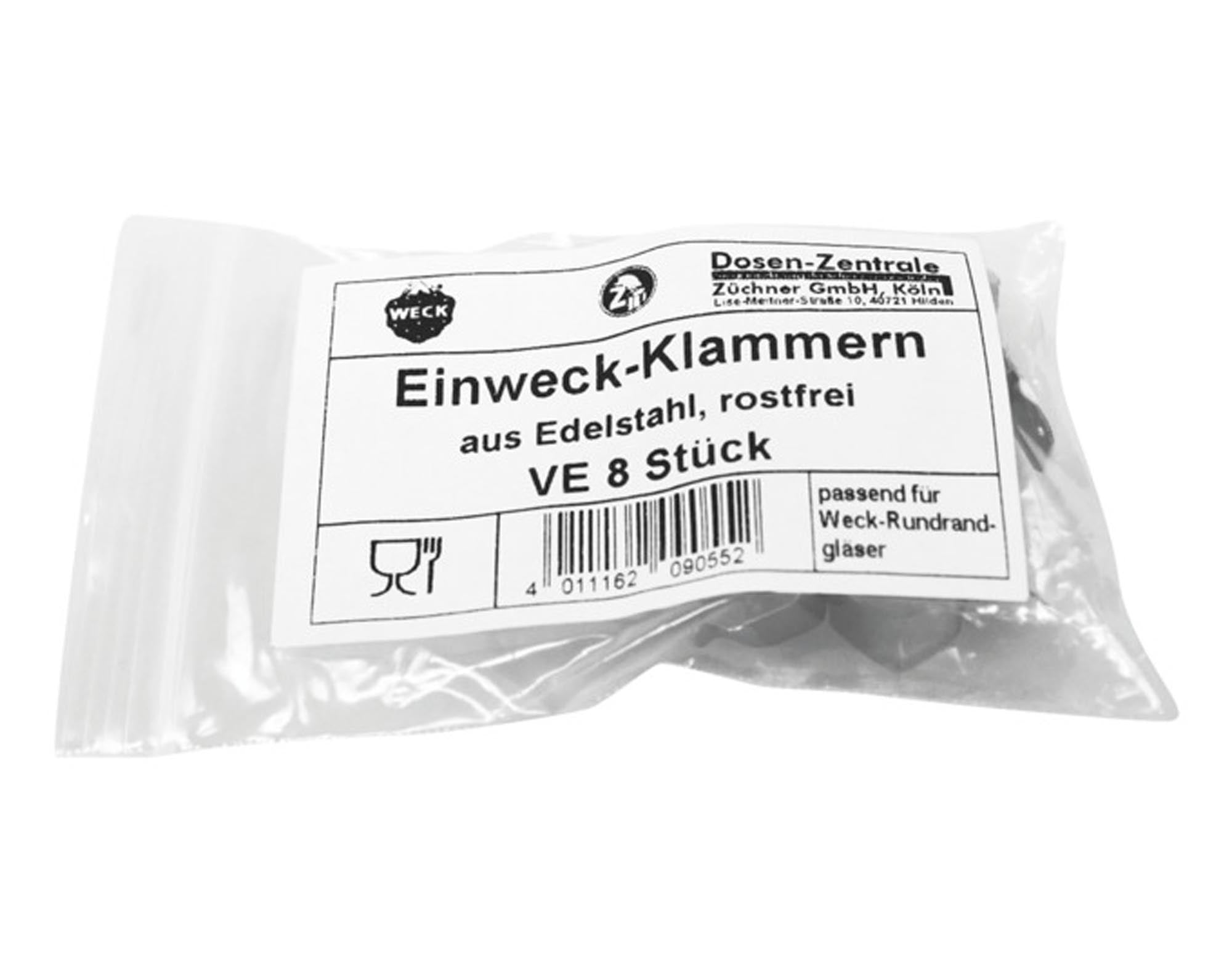 Klammern 8 Stück in  präsentiert im Onlineshop von KAQTU Design AG. Küchenhelfer ist von WECK