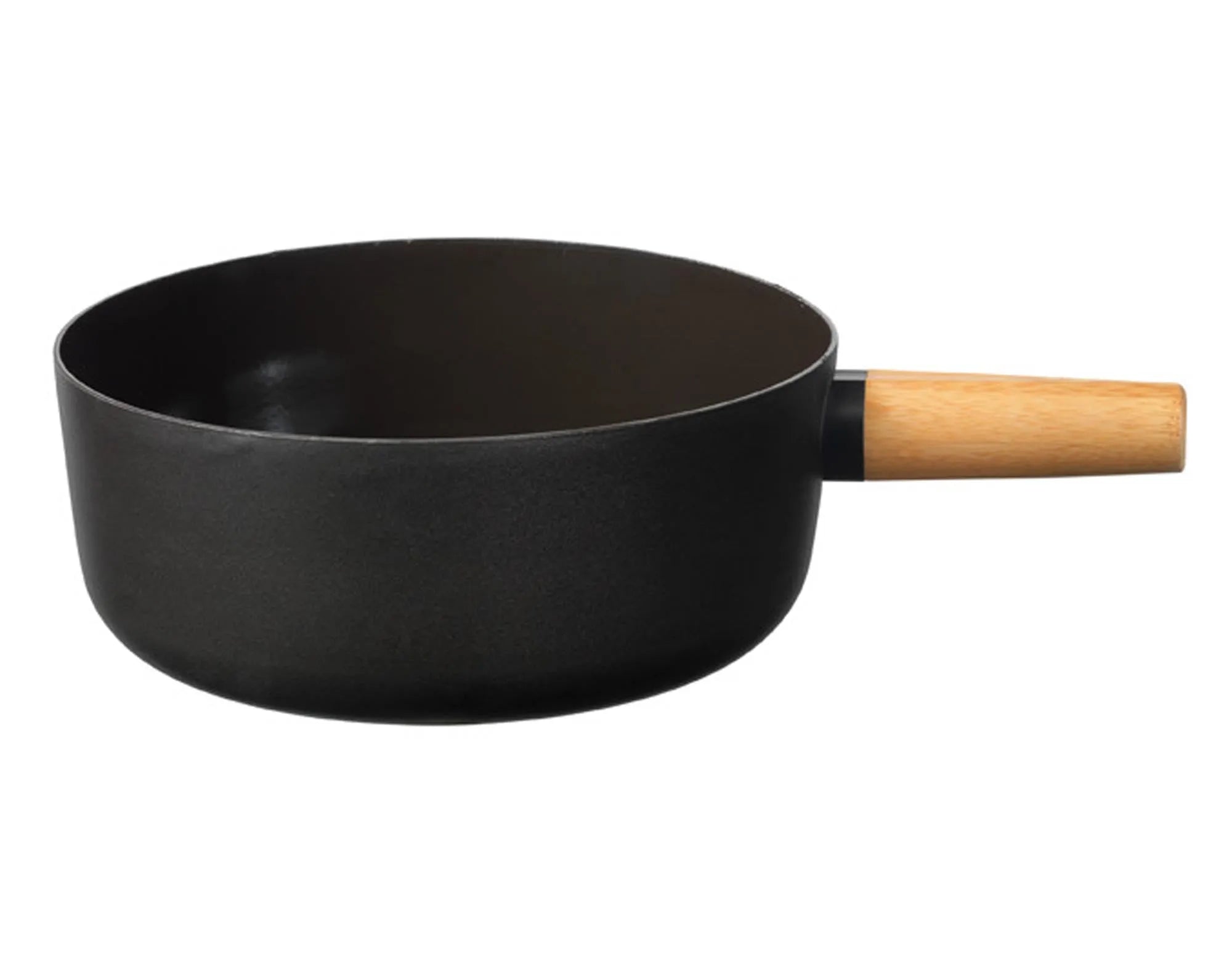 Fonduecaquelon Emotion mit Holzgriff ø 23 cm in Schwarz präsentiert im Onlineshop von KAQTU Design AG. Fondue/Raclette ist von STÖCKLI