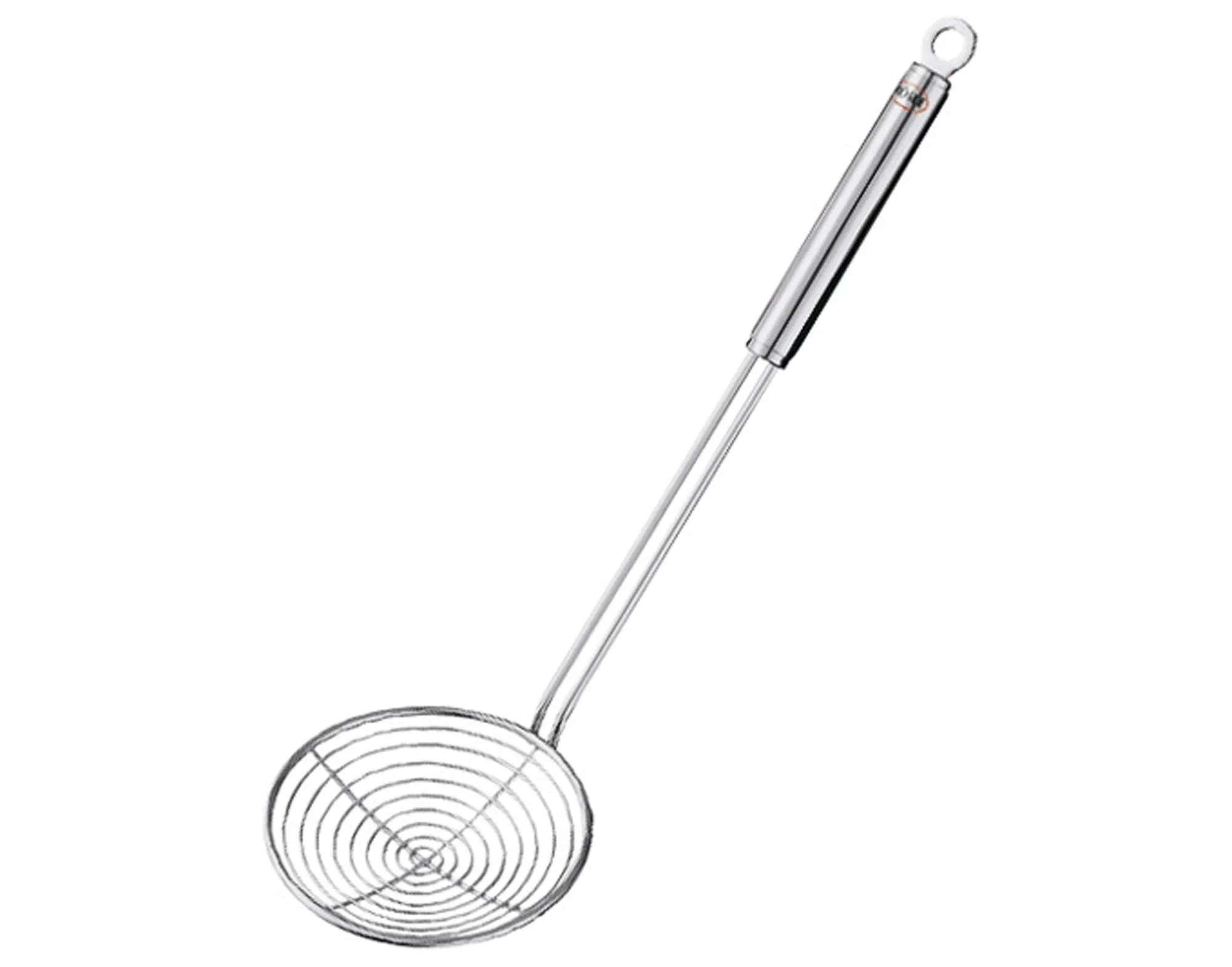 RÖSLE Seihlöffel ø 12 cm: Edelstahl, langlebig, rostfrei. Perfekt für Brühen, Suppen. Ergonomischer Rundgriff, stilvolles Design.