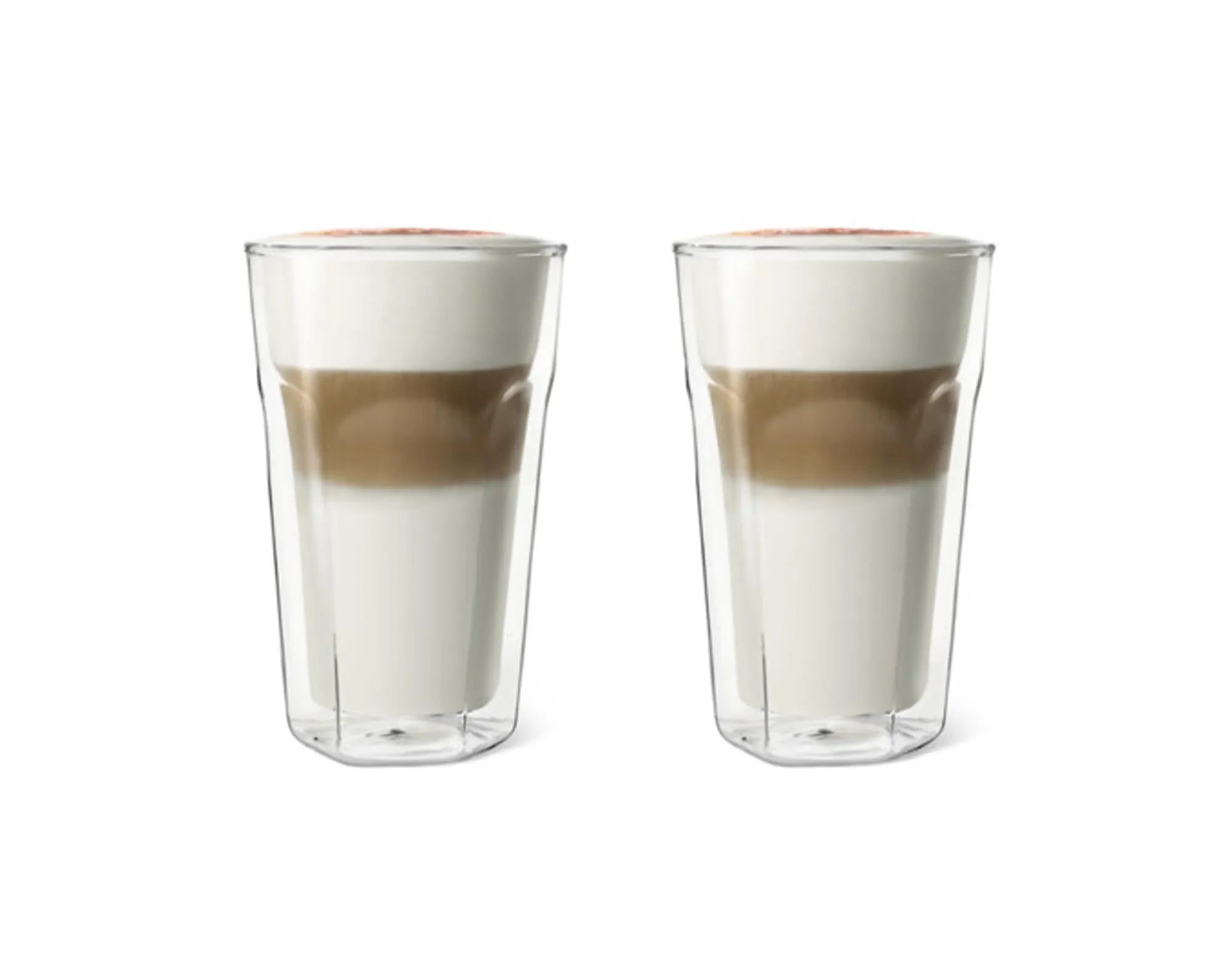 Elegante, doppelwandige Latte Macchiatogläser von LEOPOLD, 350 ml, aus Borosilikatglas, hitzebeständig, spülmaschinenfest.