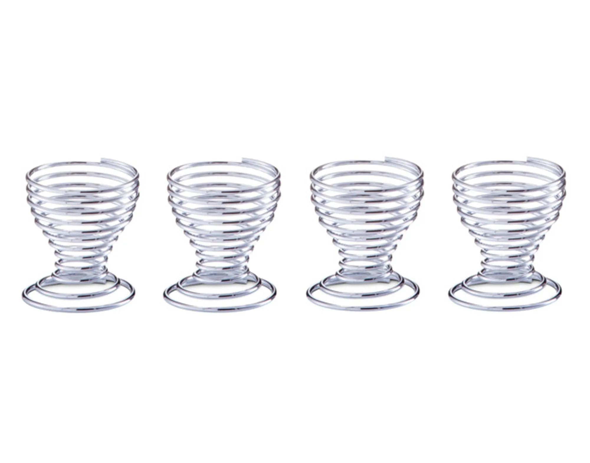 Elegante Eierbecher Spirale von ZELLER PRESENT: 4er-Set, ø 5 cm, robust, spülmaschinenfest, stilvoll für jeden Frühstückstisch.