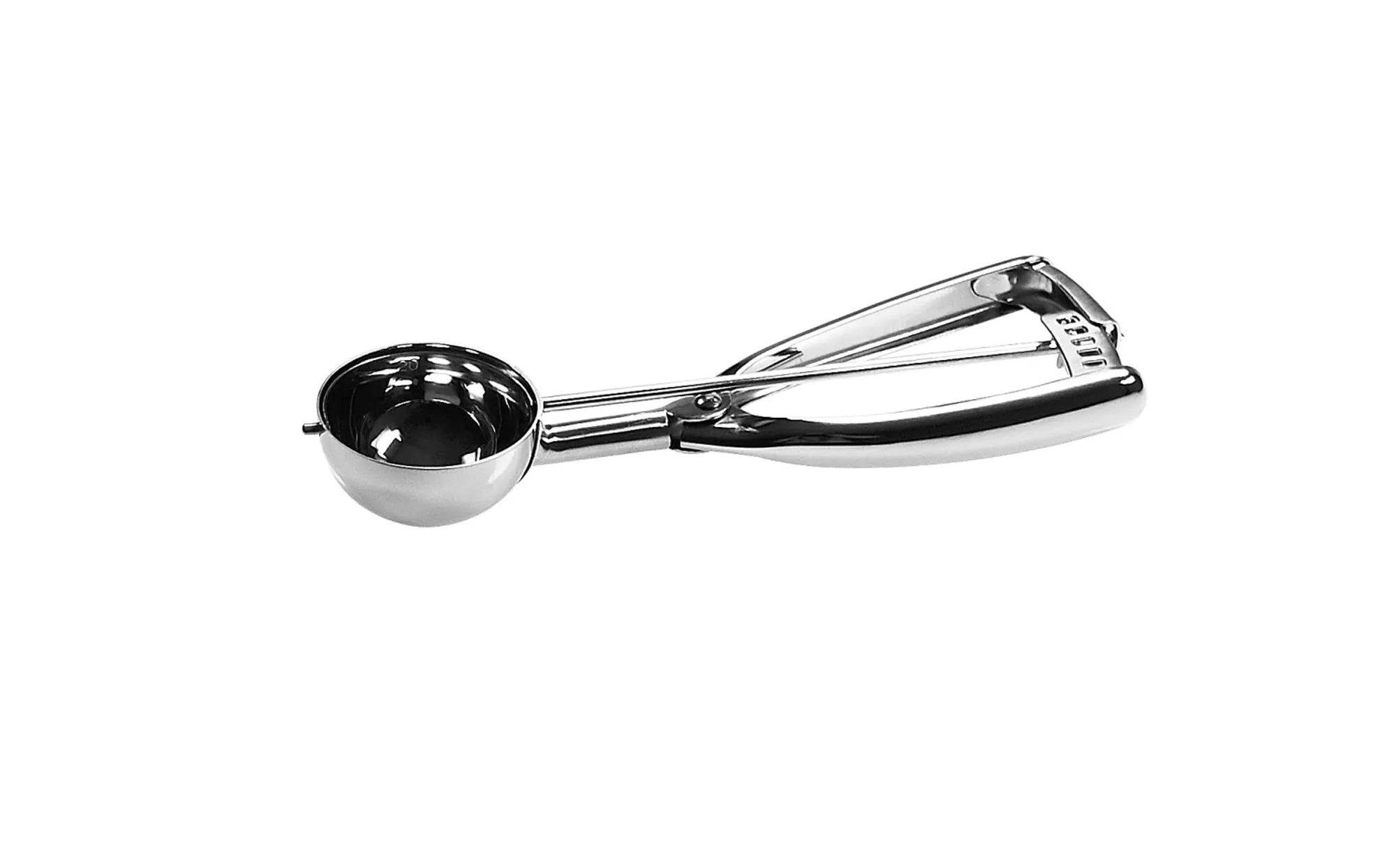 Eleganter PROFI Eisportionierer von Maison Truffe: 18/10 Edelstahl, 5,6 cm Durchmesser, ergonomisch, langlebig, perfekt für Eiskugeln.