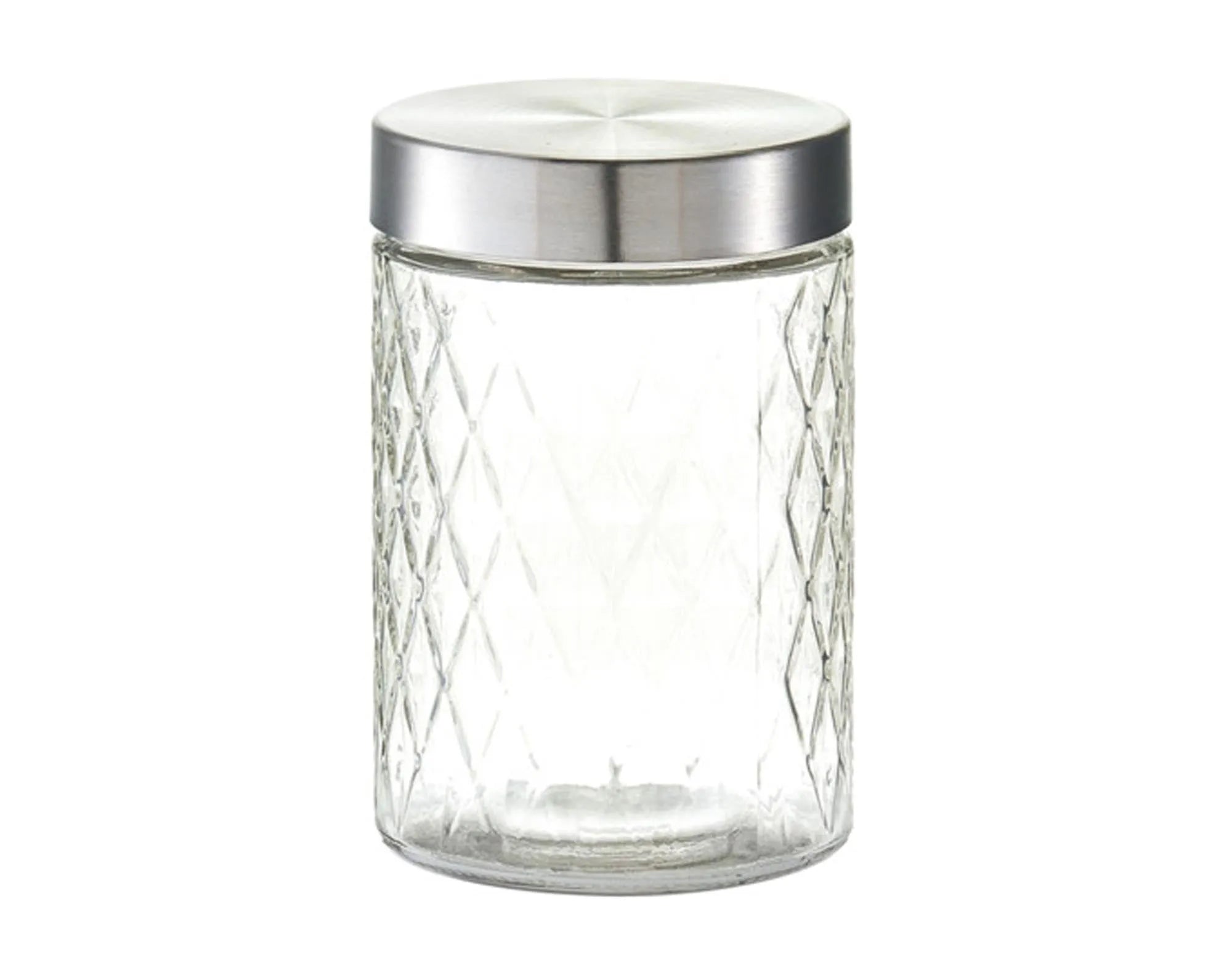 Vorratsglas Raute mit Deckel Inox 1200 ml in  präsentiert im Onlineshop von KAQTU Design AG. Aufbewahrungsdose ist von ZELLER PRESENT