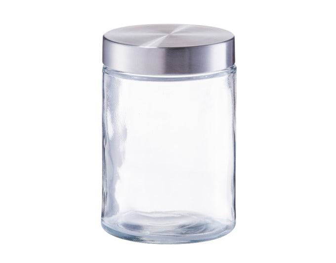 Vorratsglas mit Deckel Inox 1100 ml in  präsentiert im Onlineshop von KAQTU Design AG. Aufbewahrungsdose ist von ZELLER PRESENT