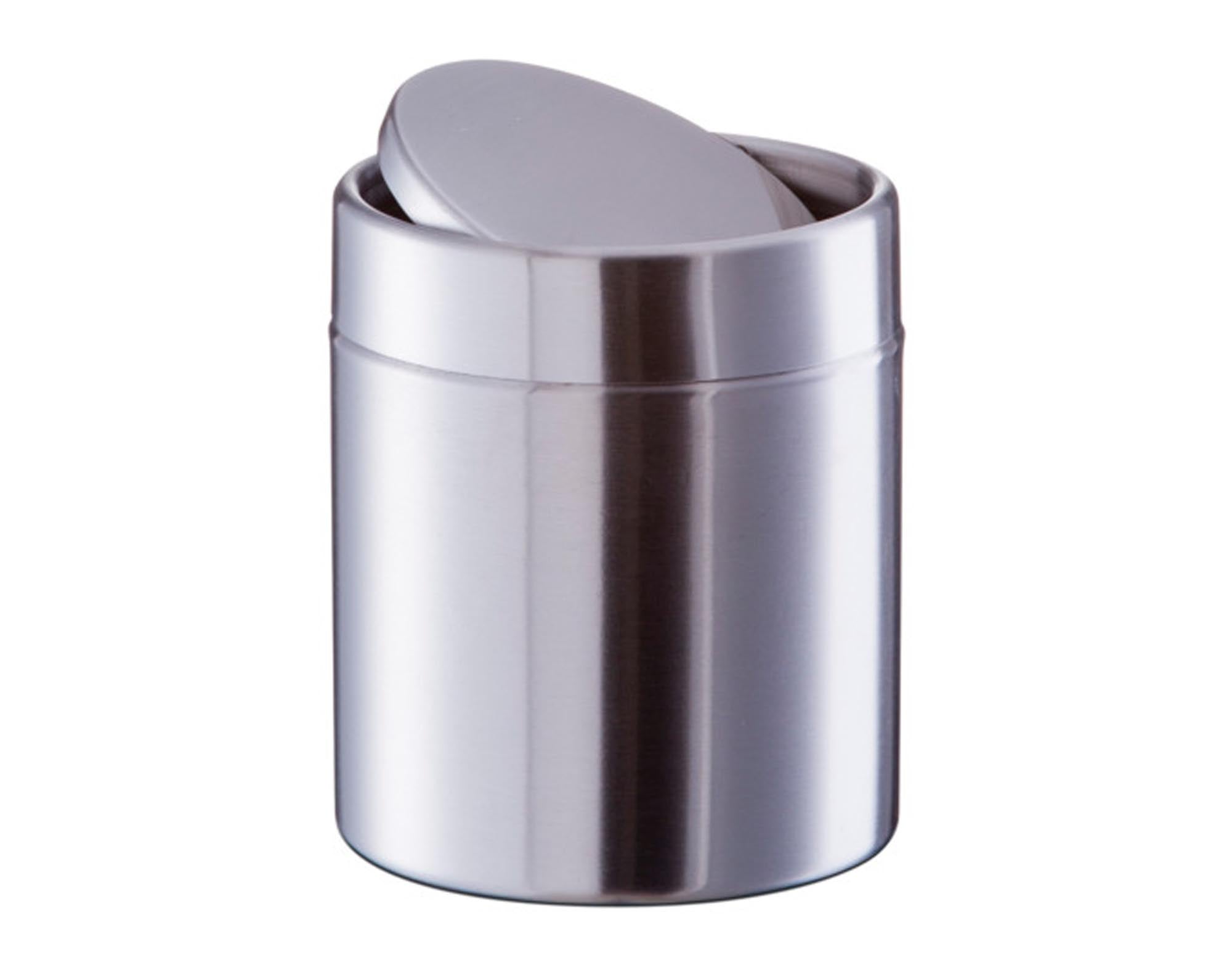 Tischabfalleimer Inox ø 11.5x14 cm in  präsentiert im Onlineshop von KAQTU Design AG. Mülleimer ist von ZELLER PRESENT