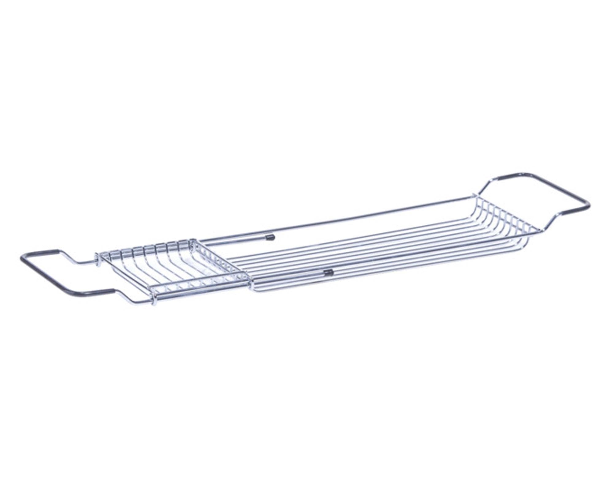 Badewannenablage verchromt ausziehbar 65.5-76.5x15.5x4 cm in  präsentiert im Onlineshop von KAQTU Design AG. Ablage ist von ZELLER PRESENT