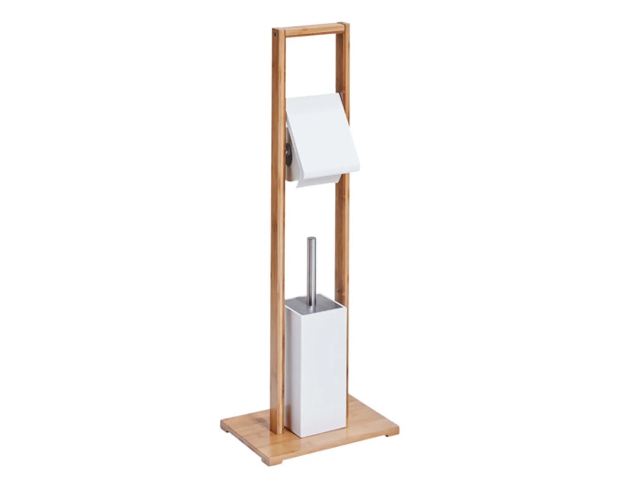 Stilvolle WC-Garnitur aus Bambus und MDF, 30x21x82 cm, von ZELLER PRESENT. Langlebig, pflegeleicht, mit Toilettenbürstenhalter.