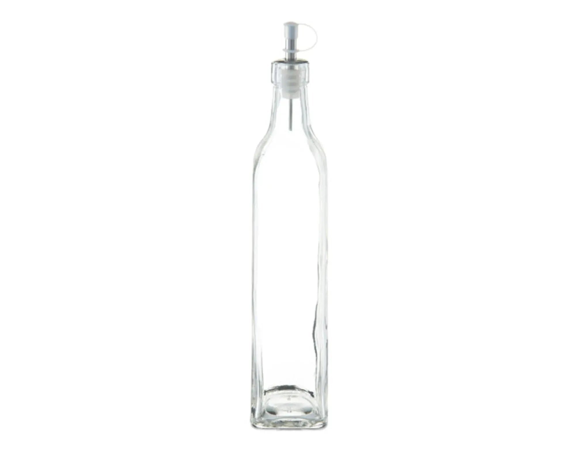 Elegante 500ml Glasflasche von ZELLER PRESENT, ideal für präzises Dosieren von Essig und Öl, stilvoll und funktional.