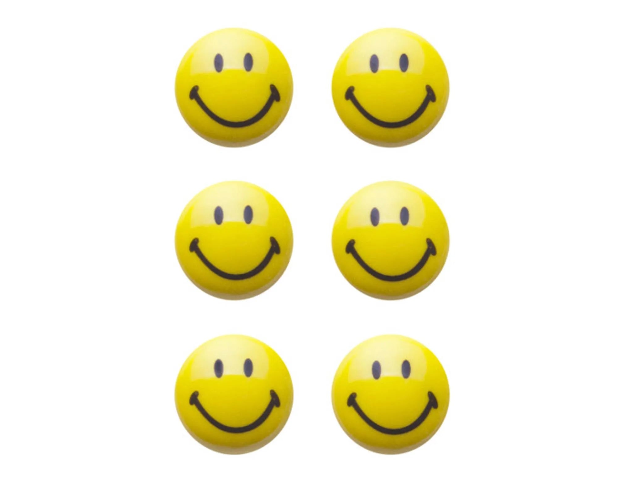 Magnet-Set 6 Stück Smiley ø 3 cm in  präsentiert im Onlineshop von KAQTU Design AG. Büromaterial ist von ZELLER PRESENT