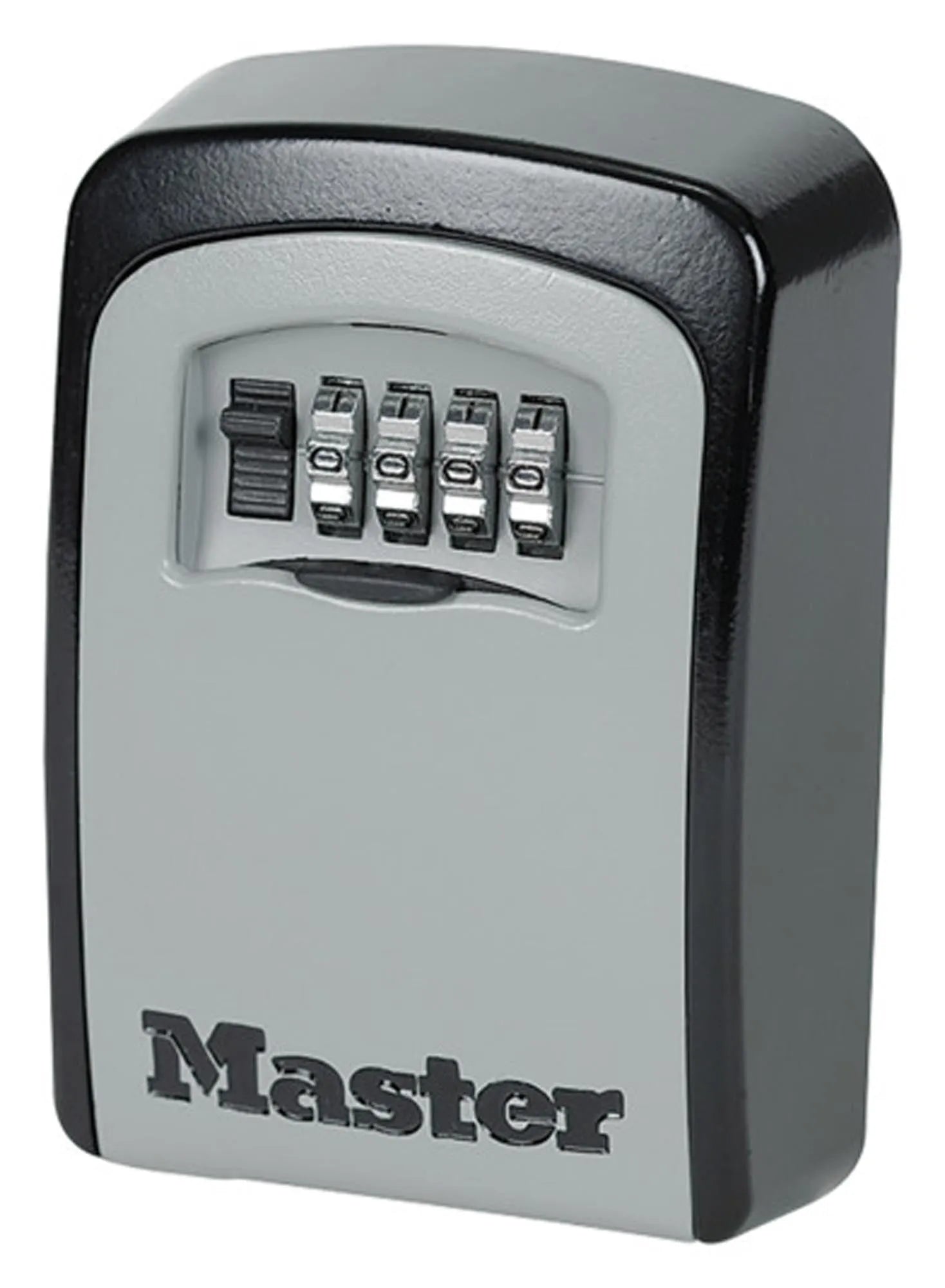 Robuster MASTER LOCK Schlüsselsafe, wetterfest, 118x85x34 mm, mit Zahlencode, ideal für Schlüsselaufbewahrung in Haus und Büro.