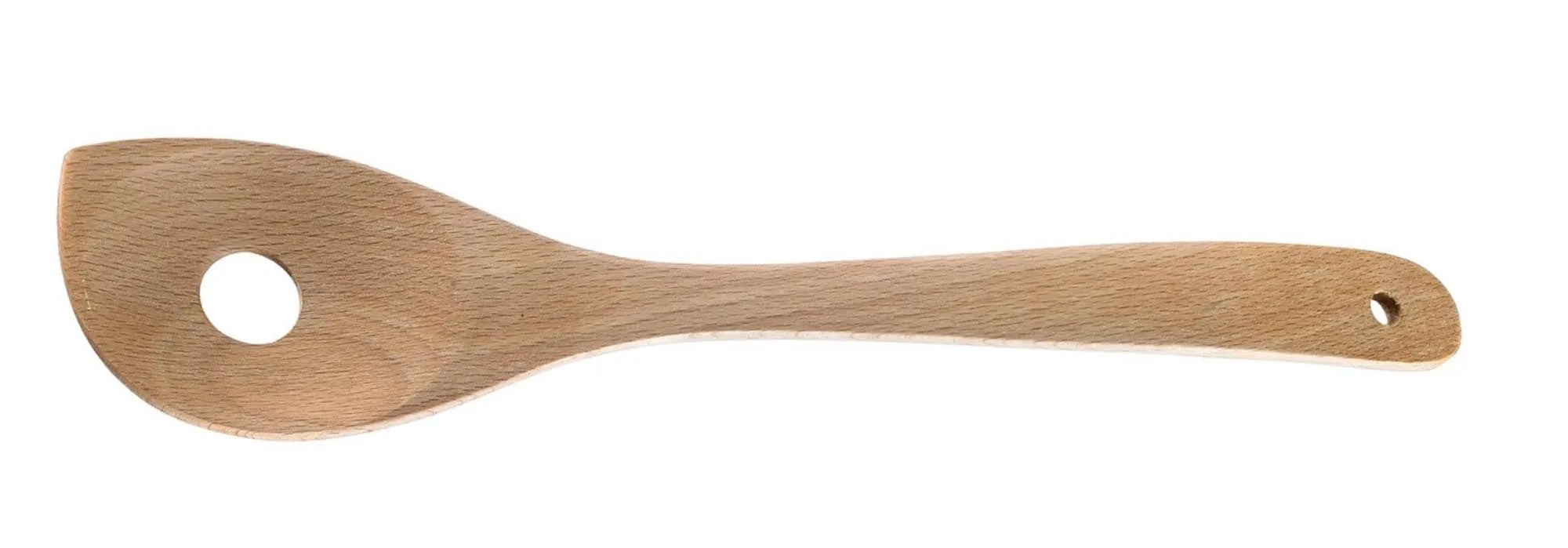 Der 30cm Spitzlochlöffel Woody von Westmark: langlebig, funktional, aus Buchenholz, ideal zum Schöpfen und schonend für Pfannen.