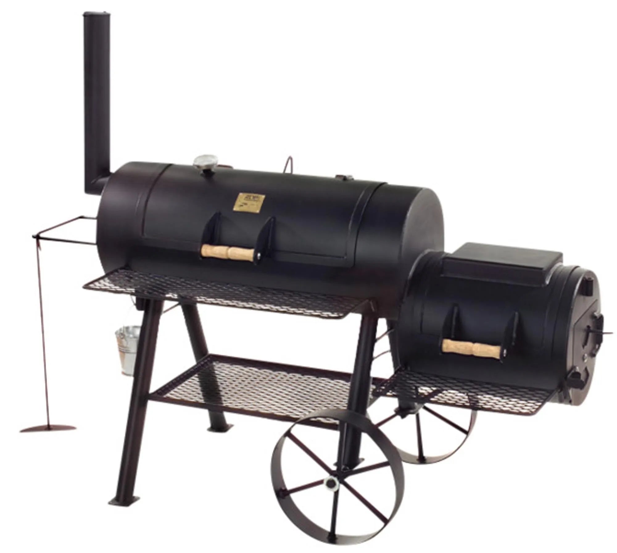 Der Smoker Longhorn 16" von JOE'S BARBEQUE SMOKER bietet robusten Stahl, exzellente Wärmeleitung und ein authentisches BBQ-Erlebnis.