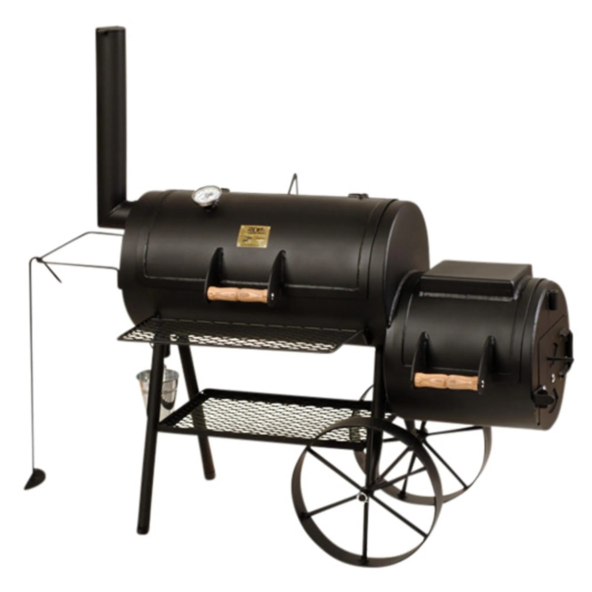 Der Smoker Classic 16" von JOE'S: Robuster, witterungsbeständiger BBQ-Smoker mit grosser Grillfläche, präziser Temperaturregelung und Holzfeuerraum.