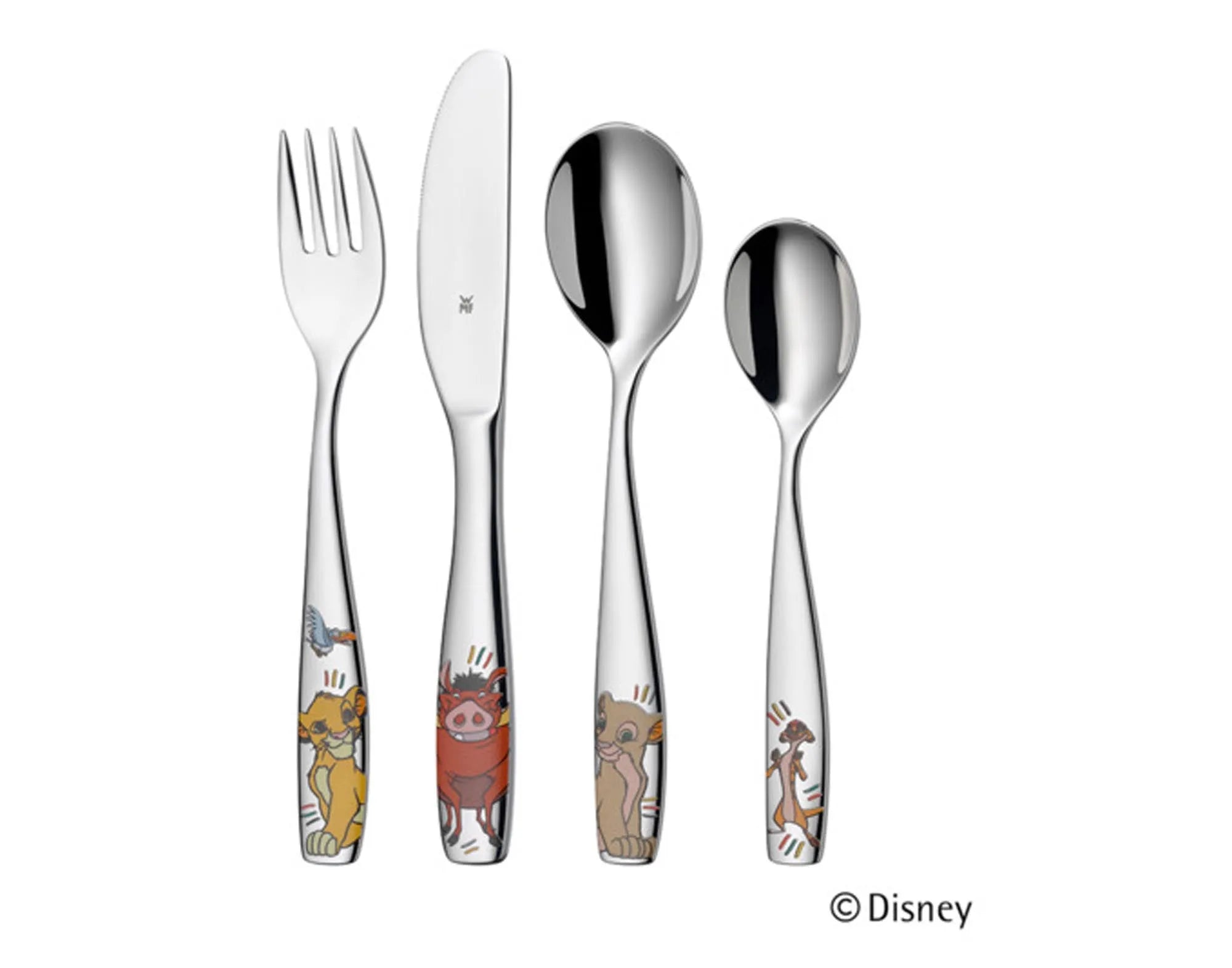 Kinderbesteck Lion King 4-teilig in  präsentiert im Onlineshop von KAQTU Design AG. Geschirr Kids ist von WMF