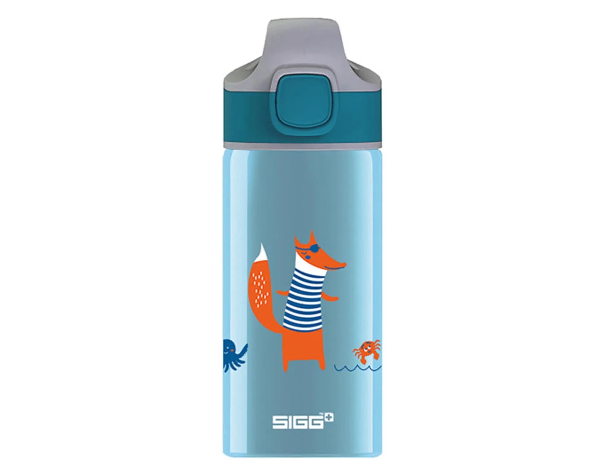 SIGG Kids Bottle Miracle WMB Fox 0.4 l: Leichte, BPA-freie Alu-Trinkflasche mit Fuchs-Design, ideal für Kinderabenteuer.