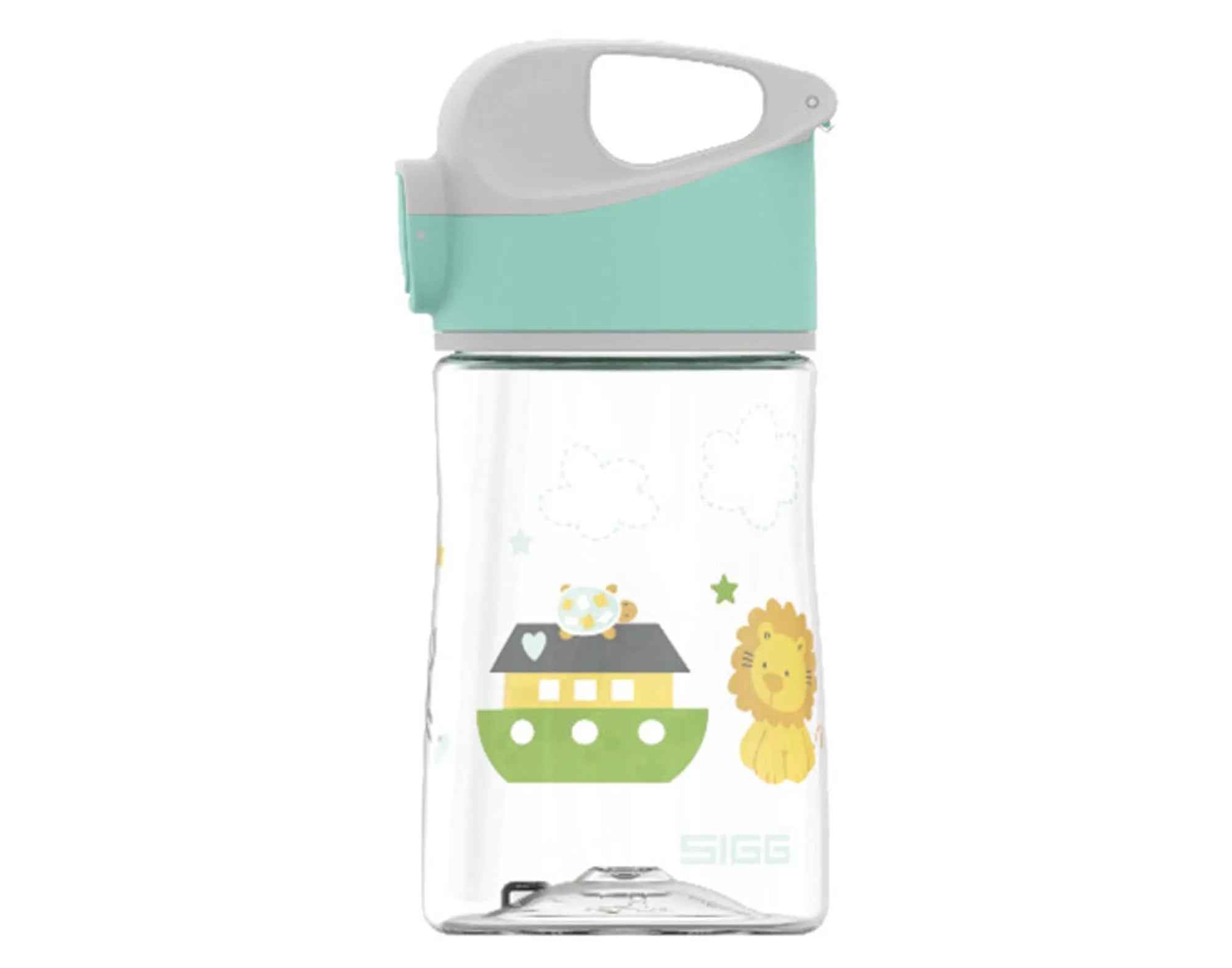 Bunte SIGG Kids Bottle 0.35 l mit Dschungel-Design, BPA-frei, leicht, robust, ideal für Kindergarten und Abenteuer.