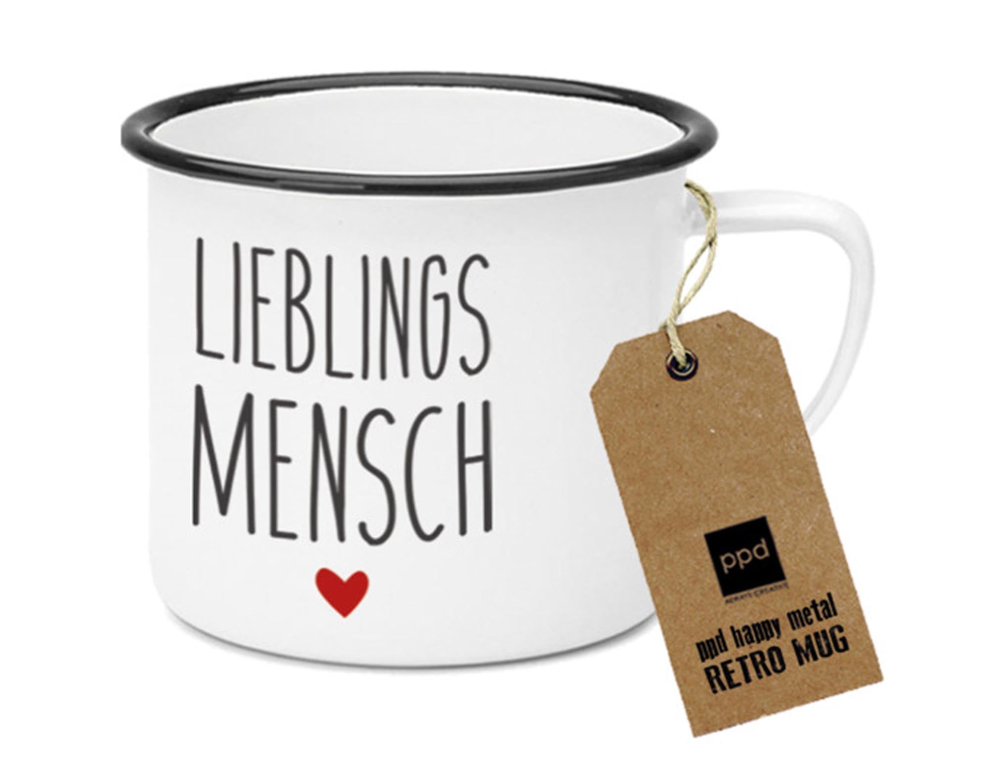 Happy Metal Mug Lieblingsmensch in  präsentiert im Onlineshop von KAQTU Design AG. Glas ist von PPD