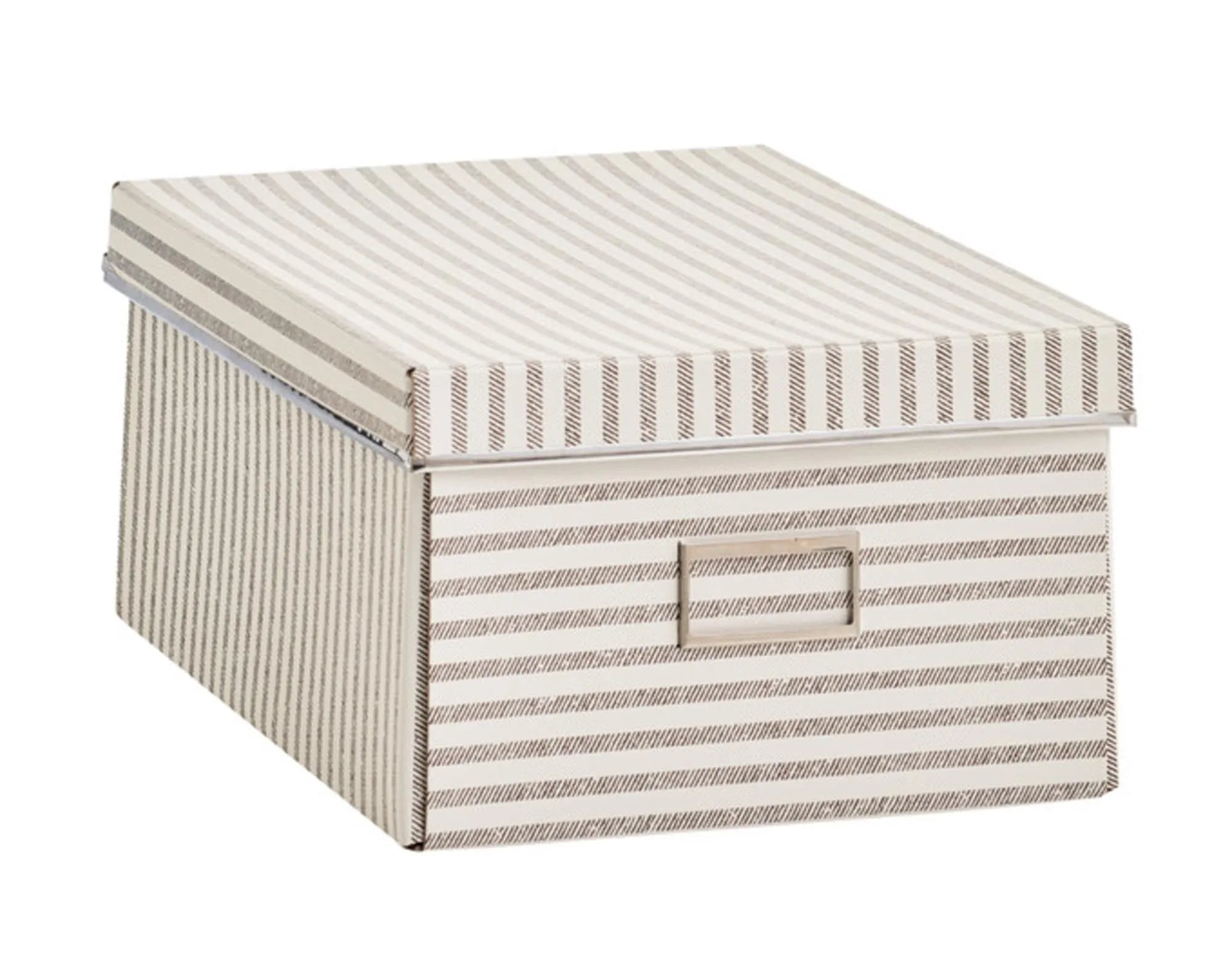 Aufbewahrungsbox Karton Stripes 25x36x15 cm in  präsentiert im Onlineshop von KAQTU Design AG. Aufbewahrungsbox ist von ZELLER PRESENT