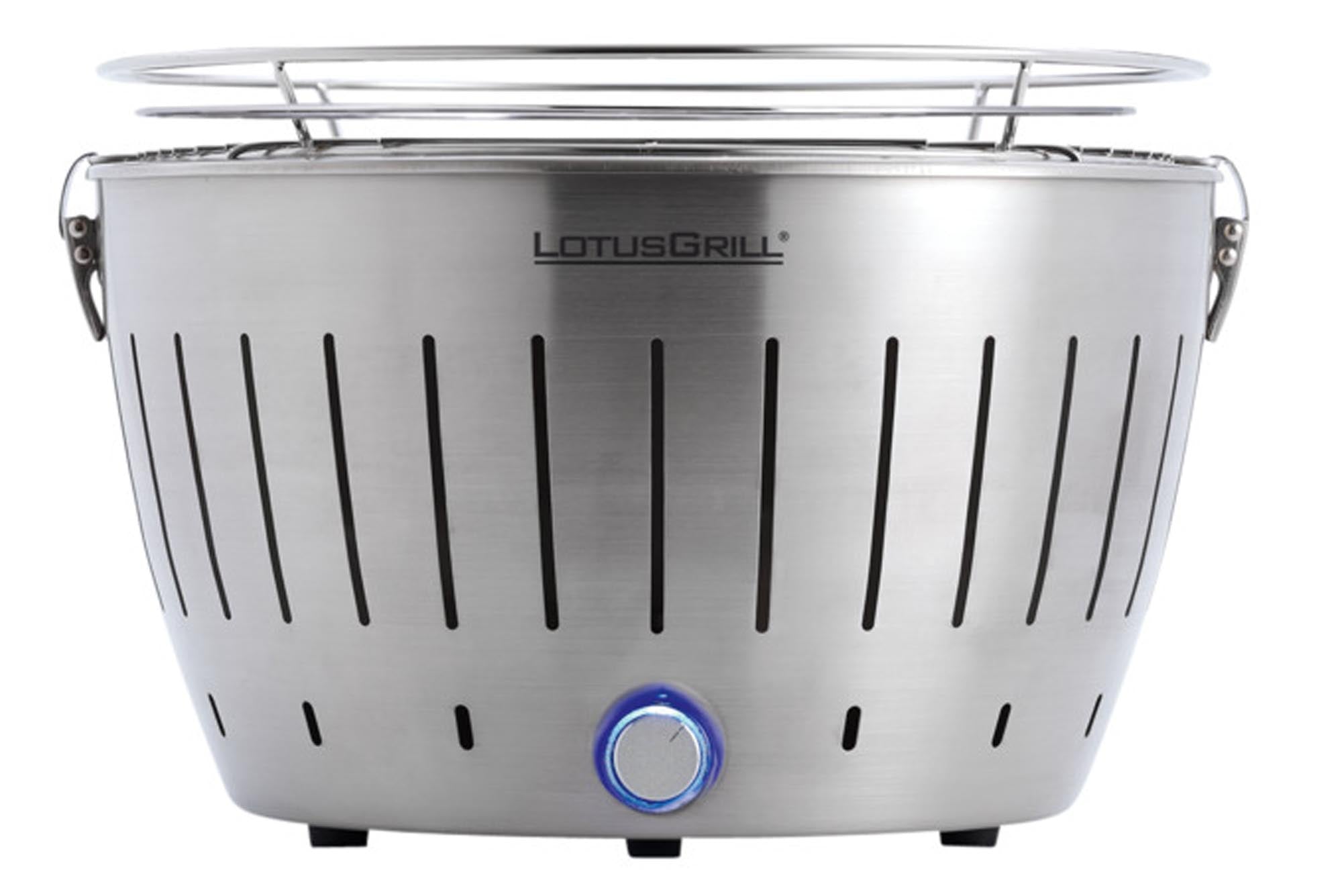 Holzkohletischgrill Original Inox ø 32 cm in Inox präsentiert im Onlineshop von KAQTU Design AG. Grill ist von LOTUS GRILL