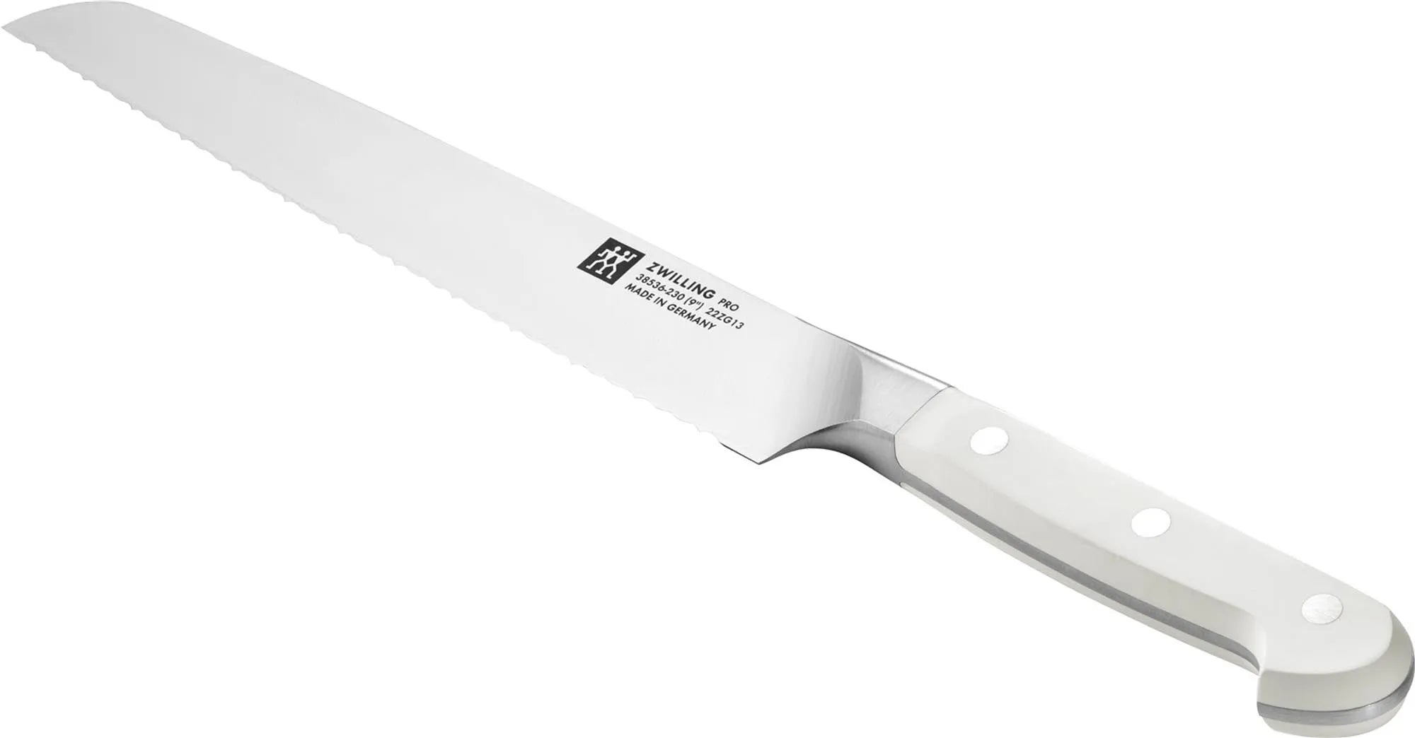 Zwilling Pro le blanc: 230mm Brotmesser für müheloses Schneiden.