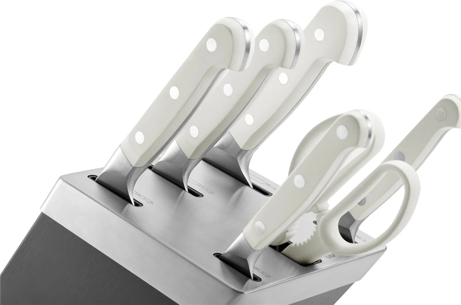 Zwilling Pro le blanc: 7-teiliges Messerblock-Set für Gourmetköche.