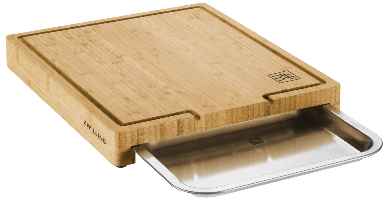 BBQ+ Schneidebrett Bambus mit Schublade, 39x30cm