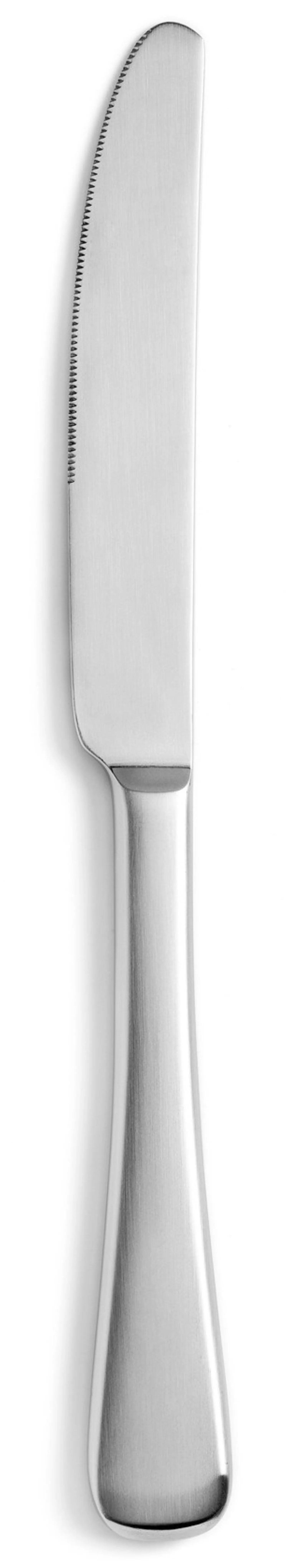 Elegantes Arles Tafelmesser Inox matt von Revol: robust, ergonomisch, rostfrei, ideal für stilvolle Tischdekoration.