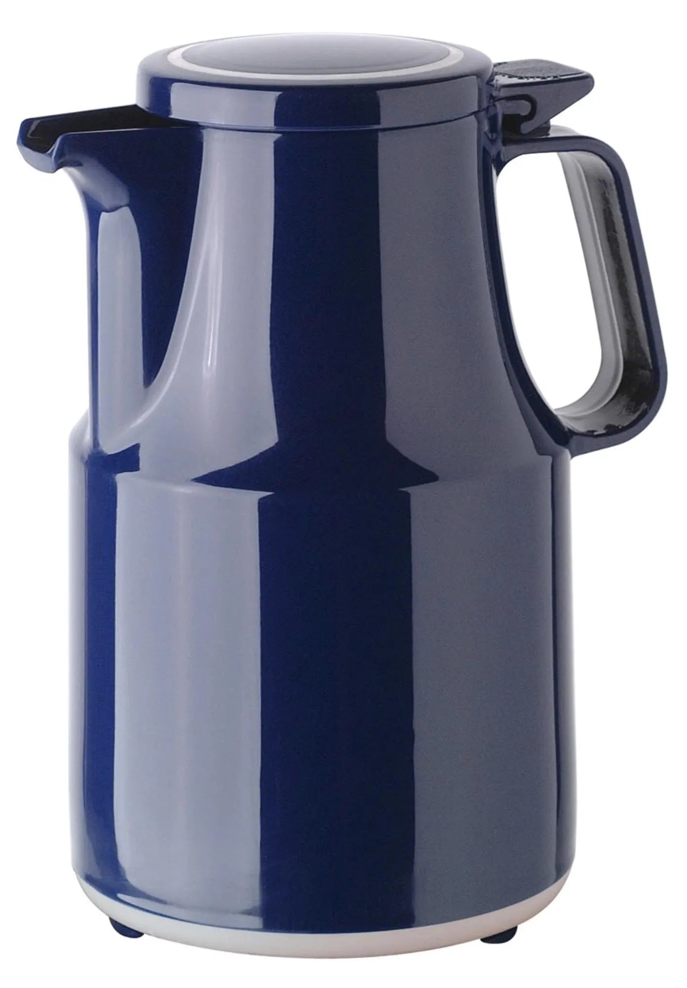 Isolierkanne Thermoboy 0.6L D.Blau, spülmaschinengeeignet in Dunkelblau präsentiert im Onlineshop von KAQTU Design AG. Kanne ist von Helios