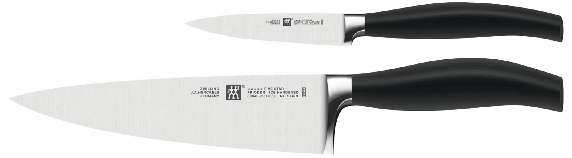 Das Zwilling Five Star Messerset: Präzision und Stil vereint. Hochwertiger Stahl, ergonomisches Design, exzellente Schneidleistung.