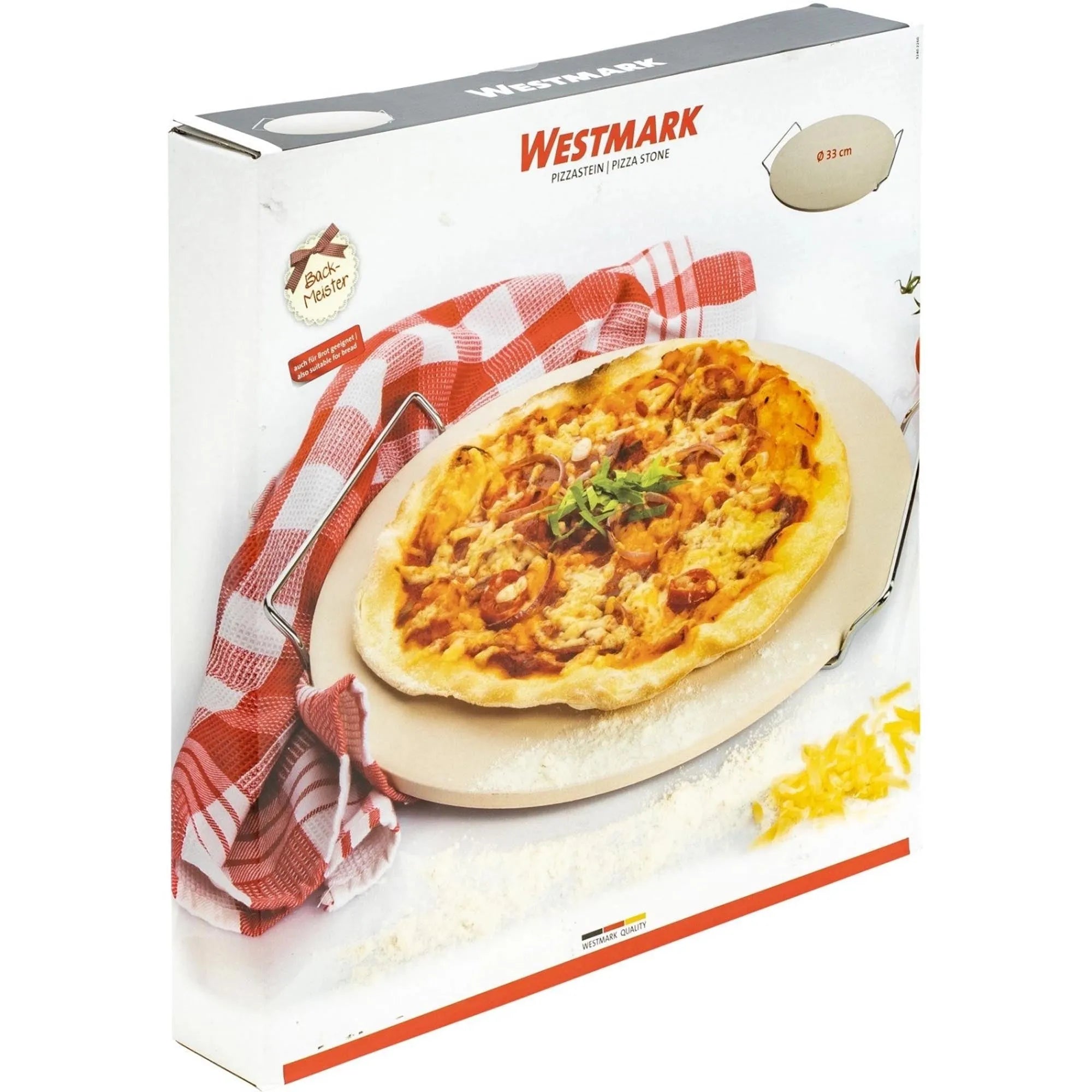 Pizzastein rund, keramik, D33cm - KAQTU Design