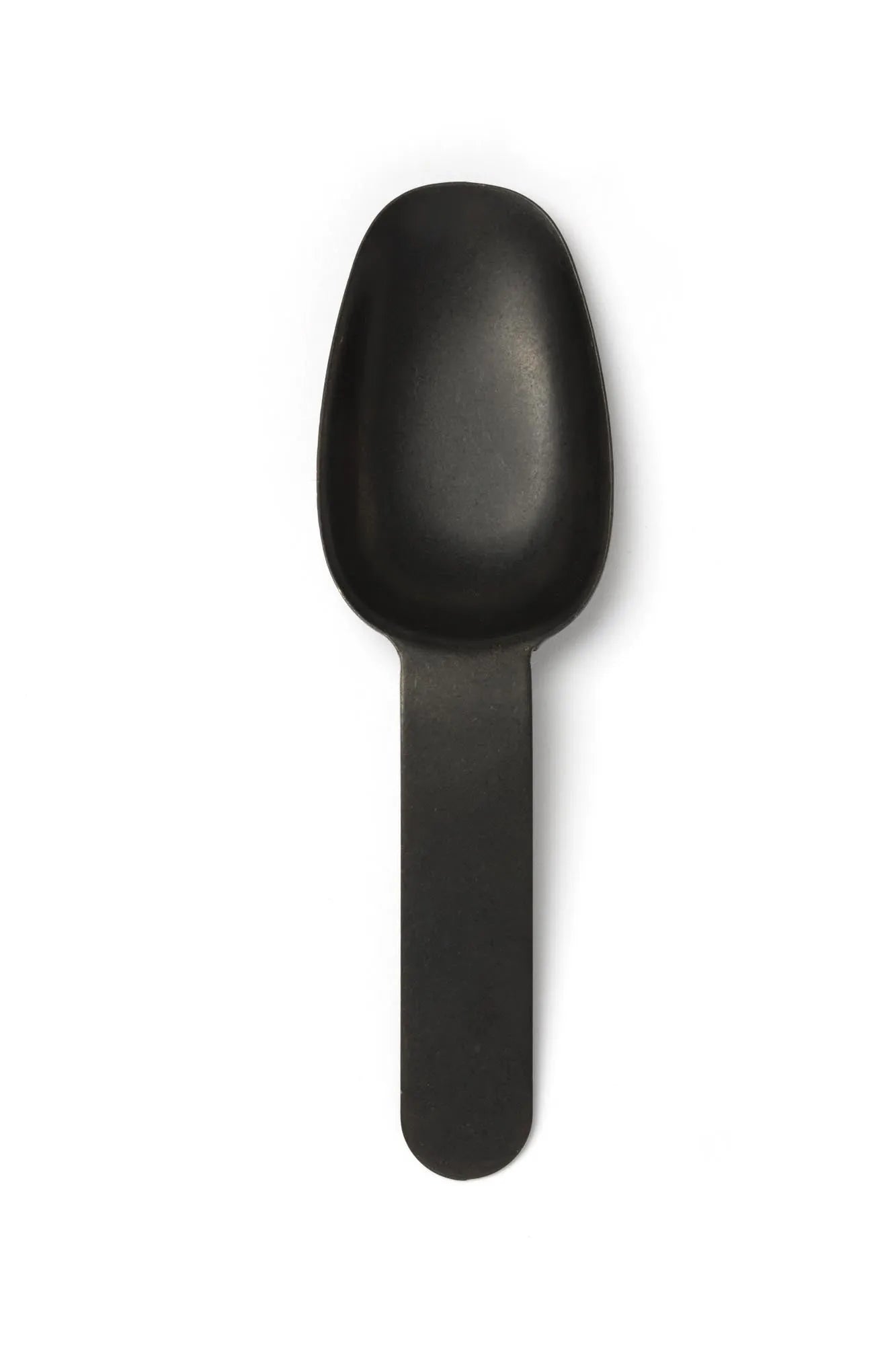 Elegante 12cm Probierlöffel von Comas & Partners, Vintage schwarz, aus Edelstahl. Perfekt für Feinschmecker und Gourmets.