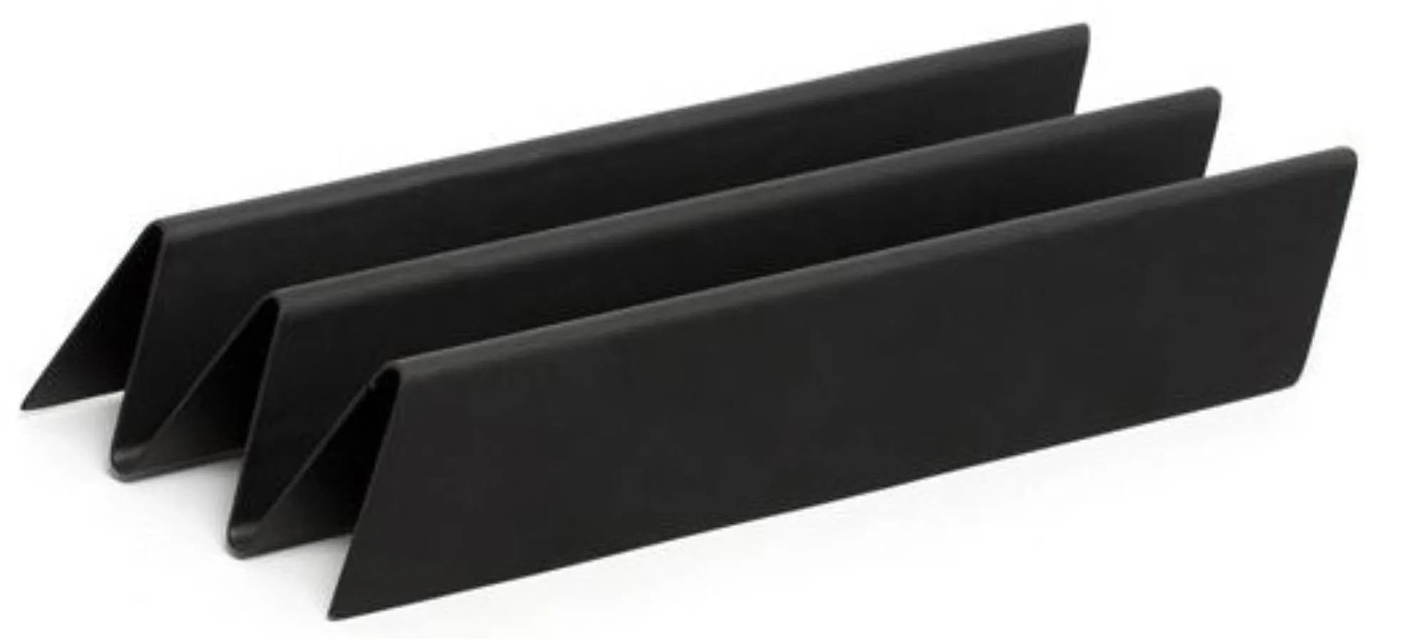 Elegante schwarze Taco-Auflage 24x12x4cm aus Aluminium, ideal für stilvolle Präsentation bei Partys. Leicht, langlebig, antihaftbeschichtet.