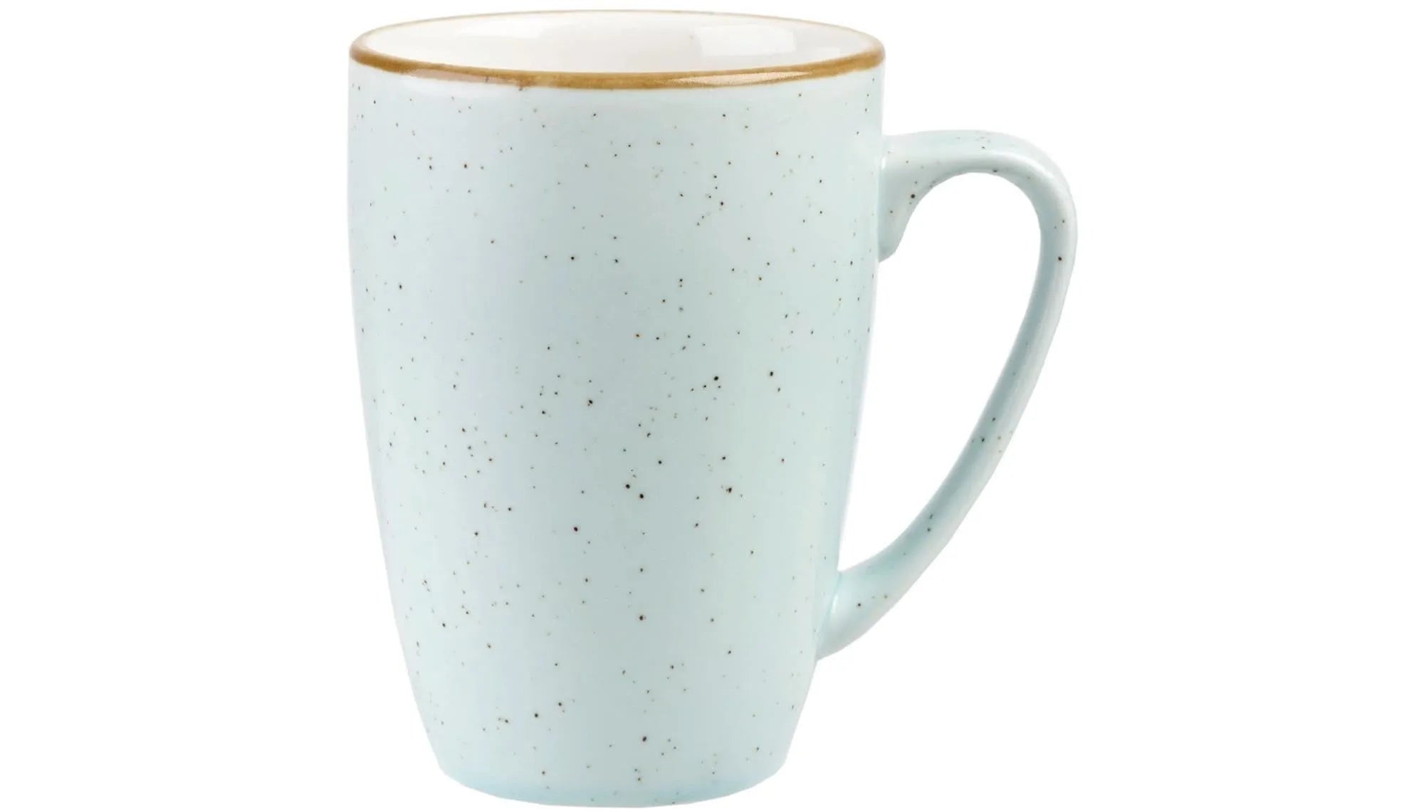 Eleganter 34cl Becher in Duck Egg Blue von Churchill, robust, spülmaschinenfest, ideal für Kaffee und Tee.