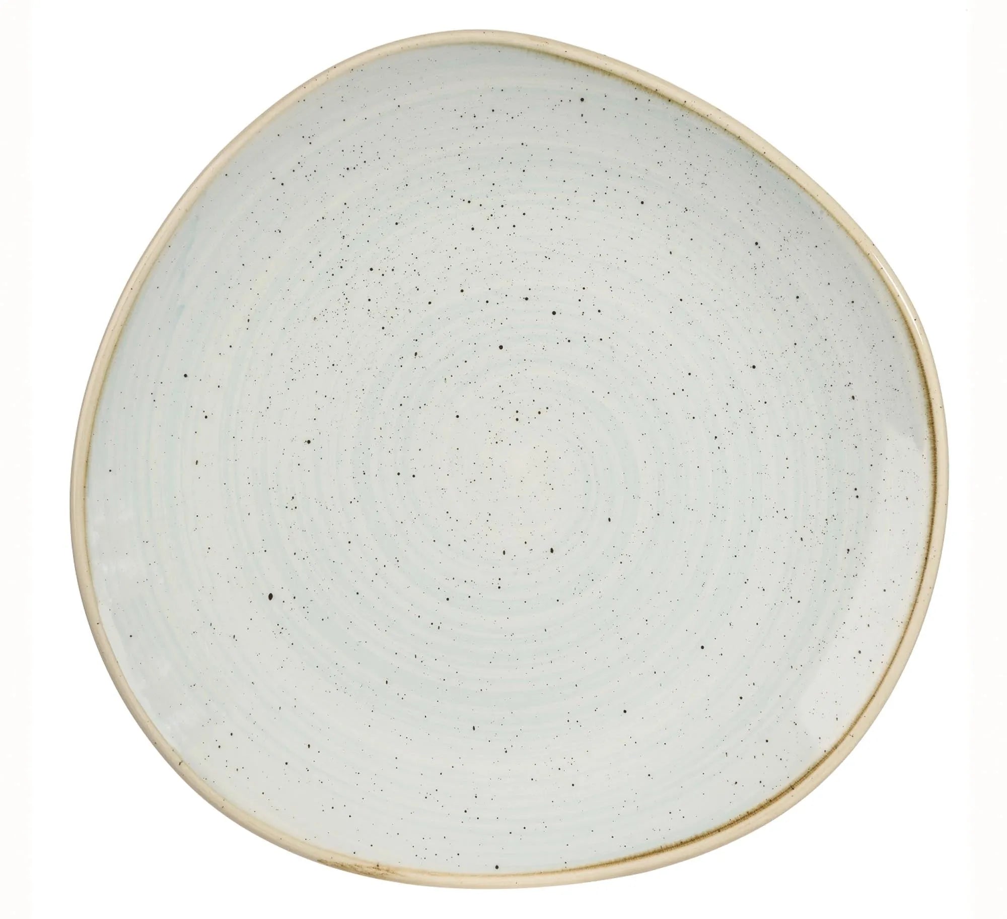 Stonecast Duck Egg Blue Organic Teller flach 28.6cm - KAQTU Design