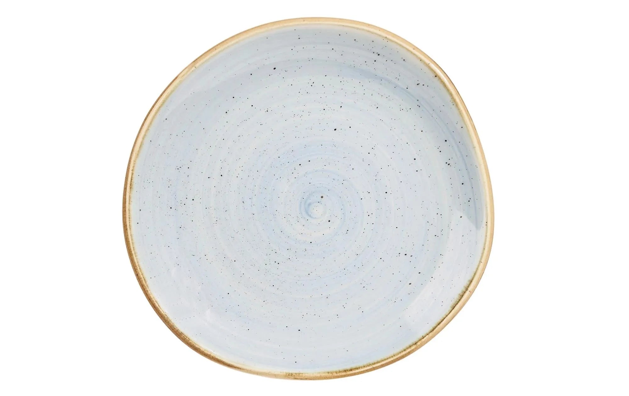 Stonecast Duck Egg Blue Organic Teller flach 18.6cm - KAQTU Design