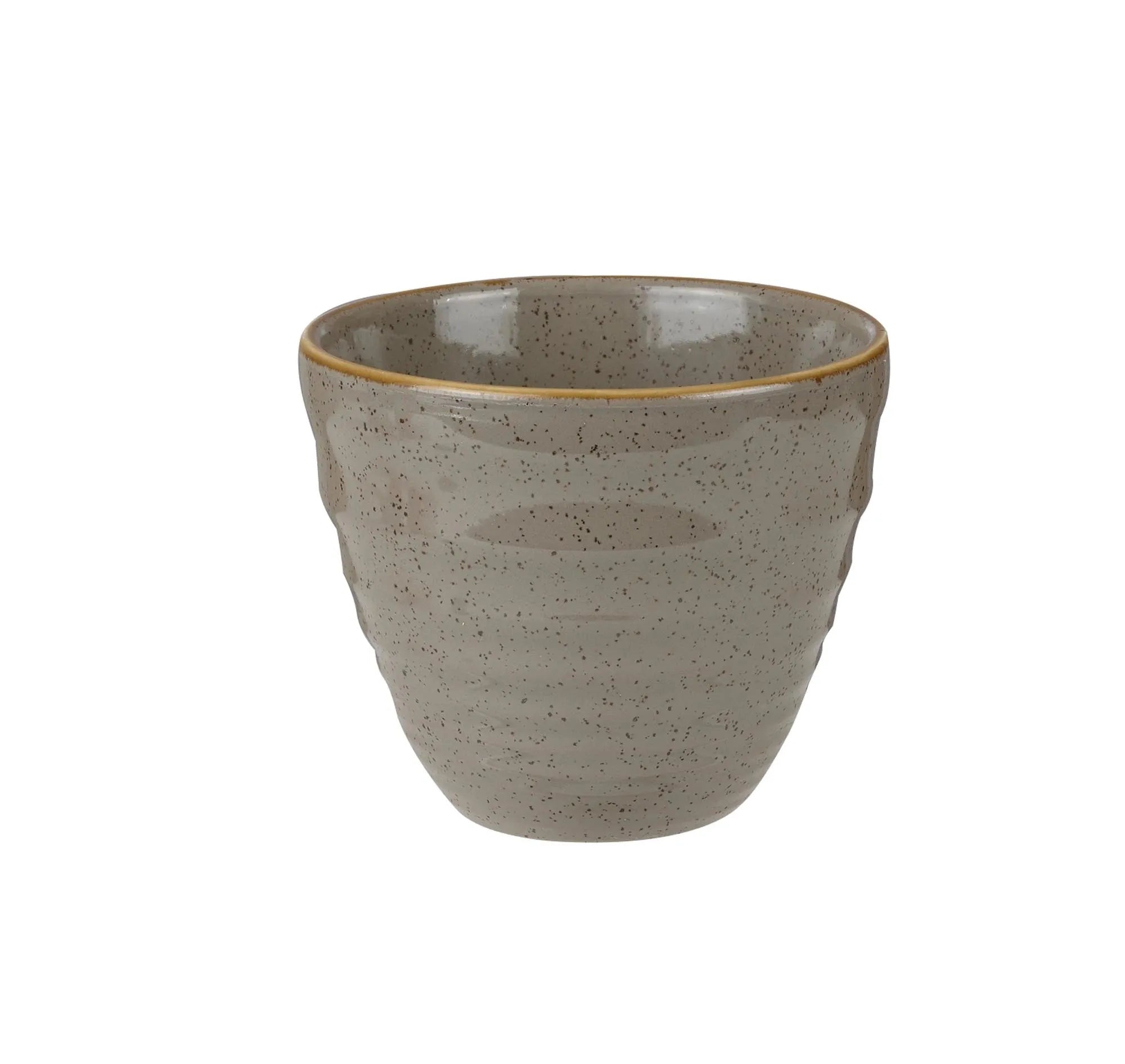 Stonecast Peppercorn Grey Becher geriffelt 28cl - KAQTU Design