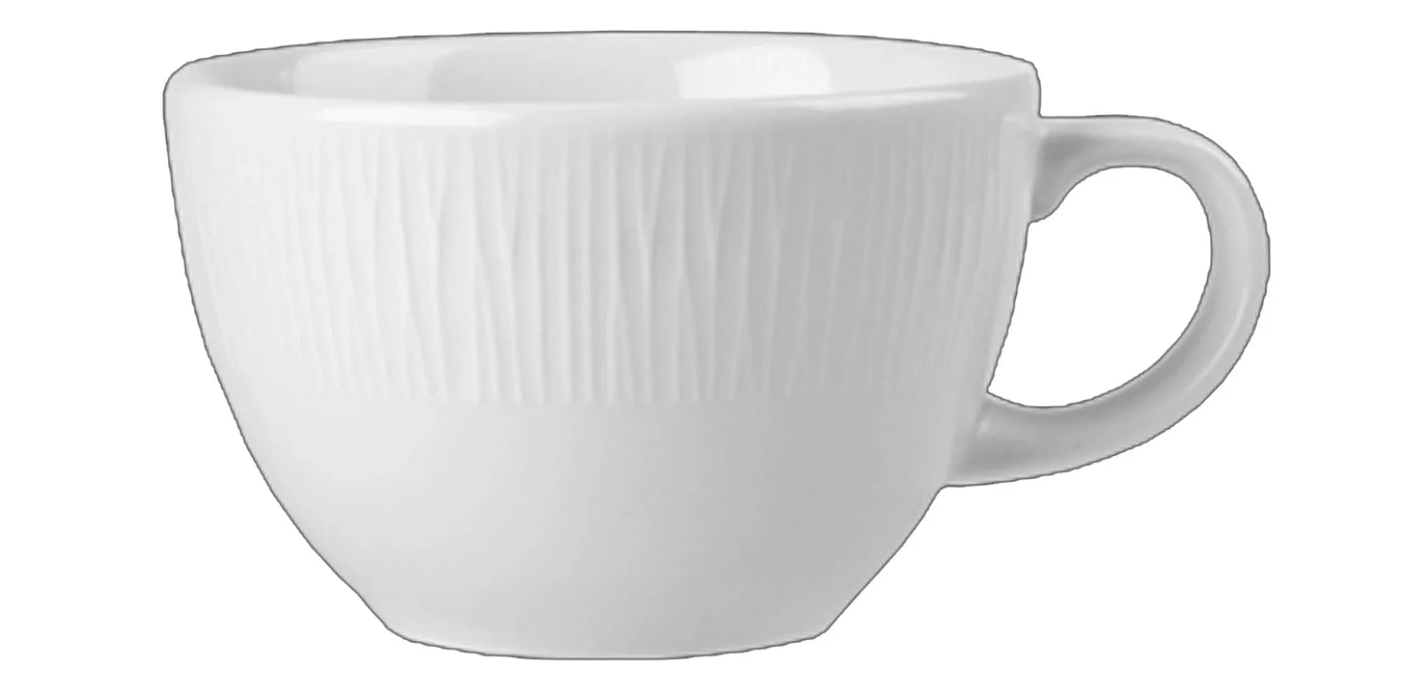 Stilvolle Bamboo White Tasse 34cl von Churchill: Hochwertiges Porzellan, hitzebeständig, spülmaschinenfest, ideal für Kaffee & Tee.