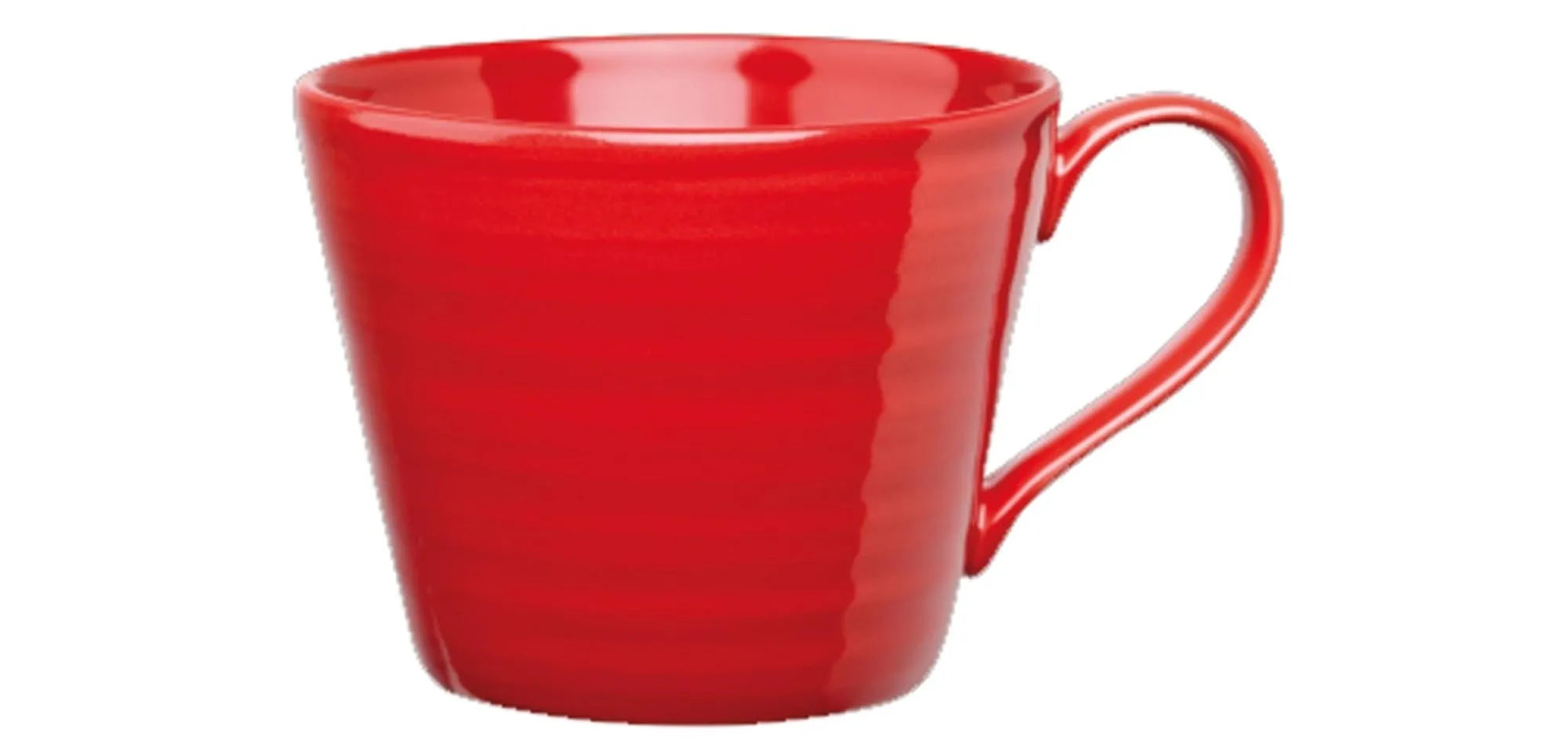 Rustikale rote Tasse, 34,1cl, ideal für Kaffee & Tee. Spülmaschinenfest, ergonomisch, Teil einer stilvollen Kollektion.