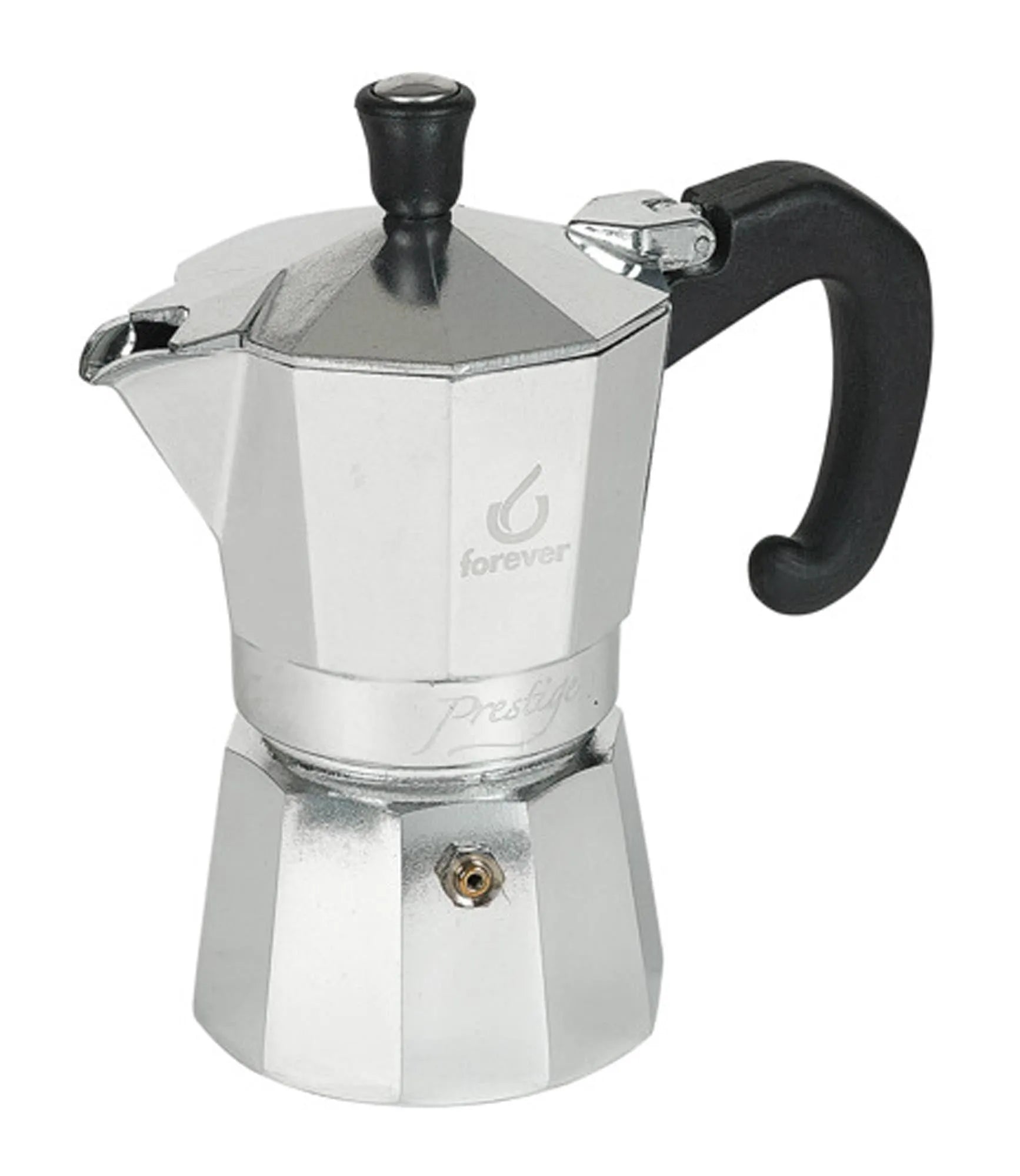 Eleganter Moka Prestige für 2 Tassen: Edelstahl, induktionsgeeignet, italienischer Kaffeegenuss für Paare.