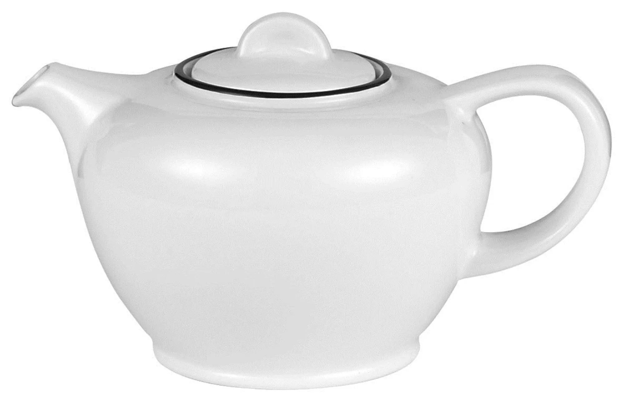 Elegante Teekanne aus widerstandsfähigem Porzellan, 9cm hoch, 42,6cl. Minimalistisches Design, spülmaschinenfest, ideal für Teegenuss.