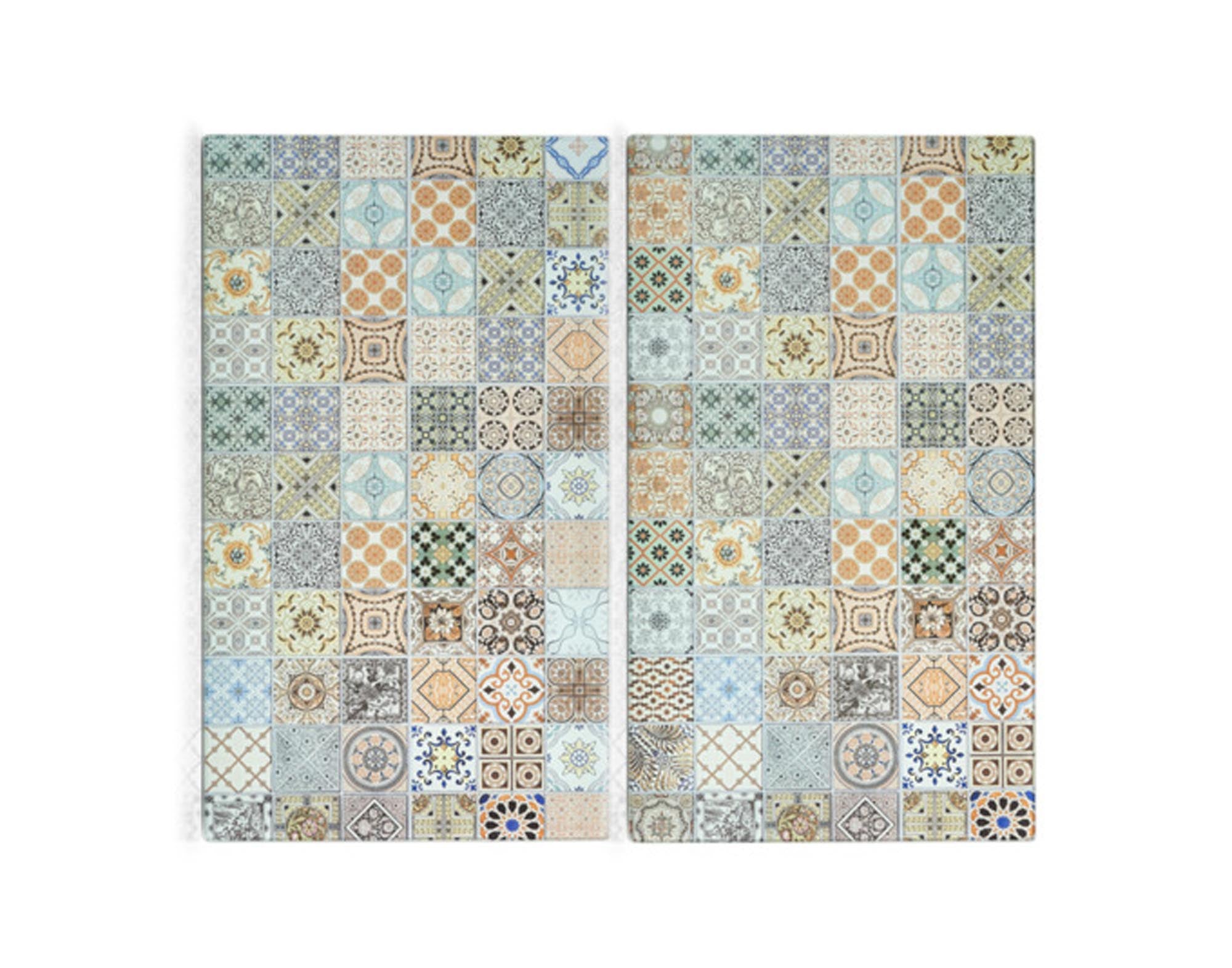 Herdabdeckplatte Glas Mosaik 2 Stück 30x52 cm in  präsentiert im Onlineshop von KAQTU Design AG. Küchenhelfer ist von ZELLER PRESENT