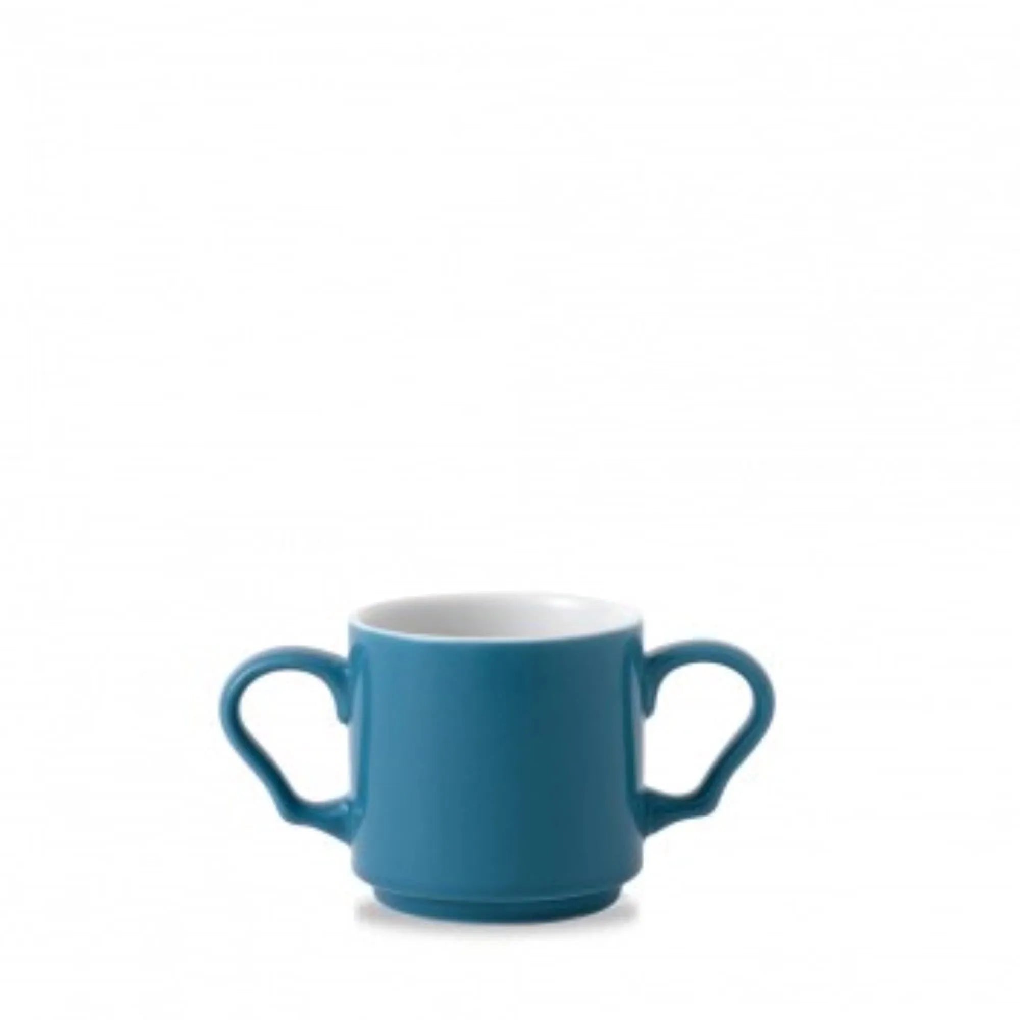 Future Care Blue Glaze Becher mit 2 Griffen stapelbar 28.4cl - KAQTU Design