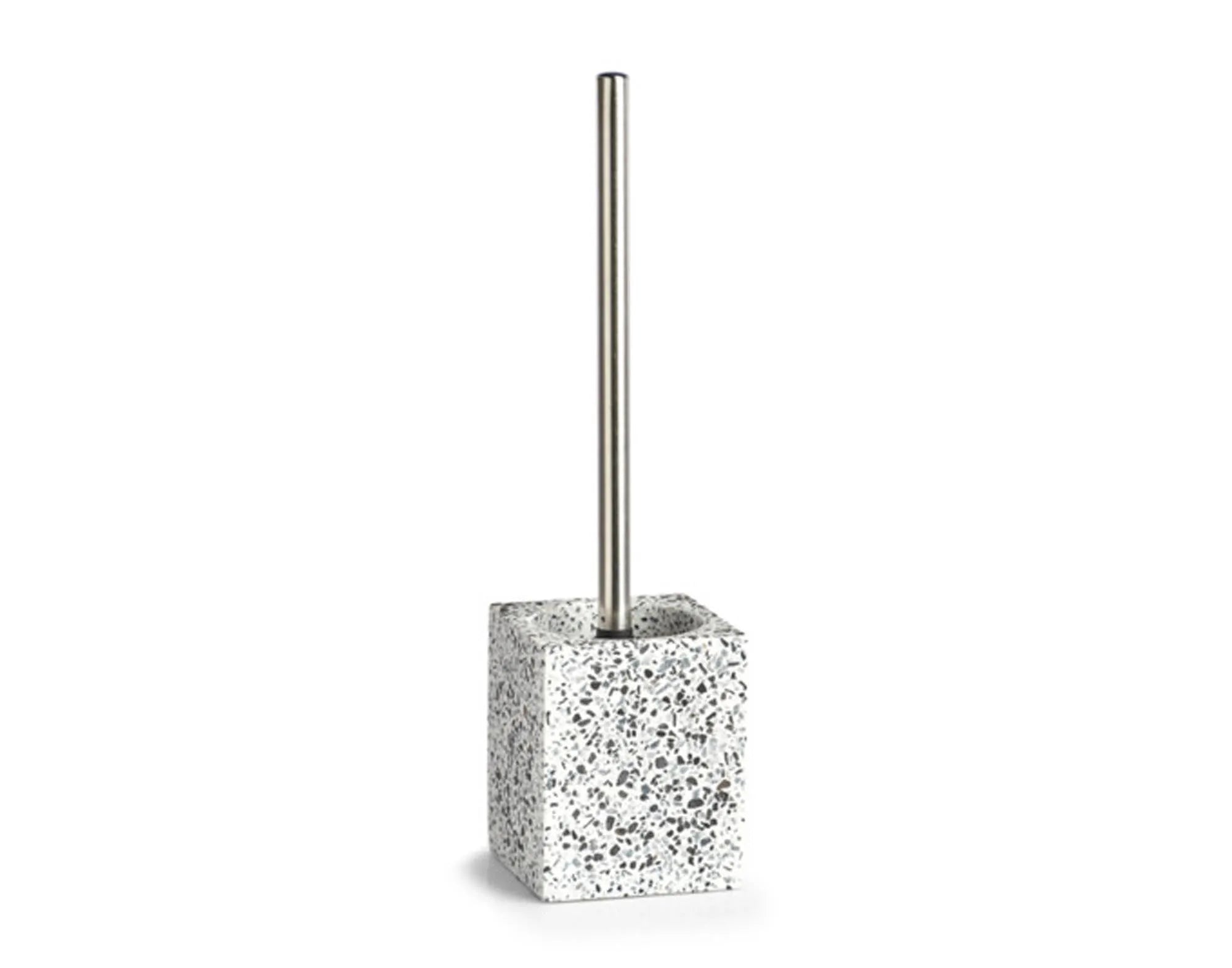 WC-Bürstengarnitur Terrazzo Polyresin 10x10x38 cm in  präsentiert im Onlineshop von KAQTU Design AG. Badzubehör ist von ZELLER PRESENT