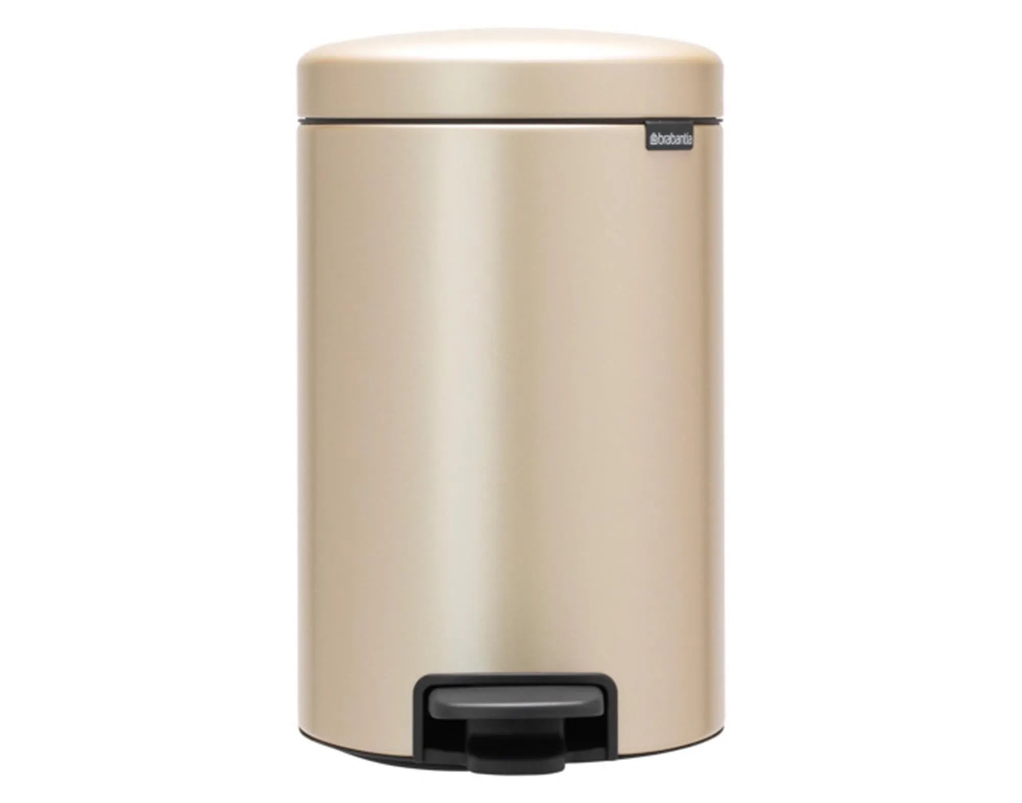 Stilvoller BRABANTIA Treteimer 12L mit leiser Soft-Close-Funktion.