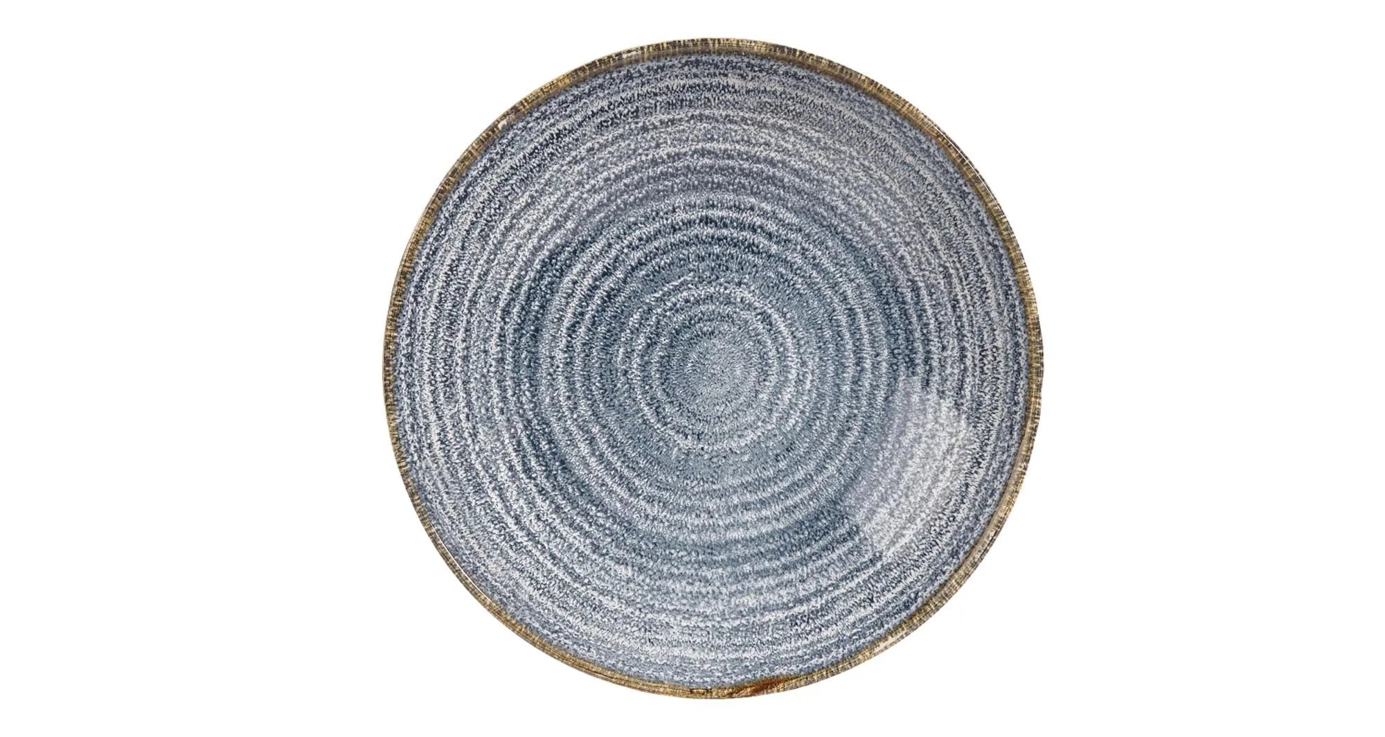 Eleganter, vielseitiger Teller aus hochwertigem Porzellan in Slate Blue, ideal für Suppen und Eintöpfe. Spülmaschinenfest.