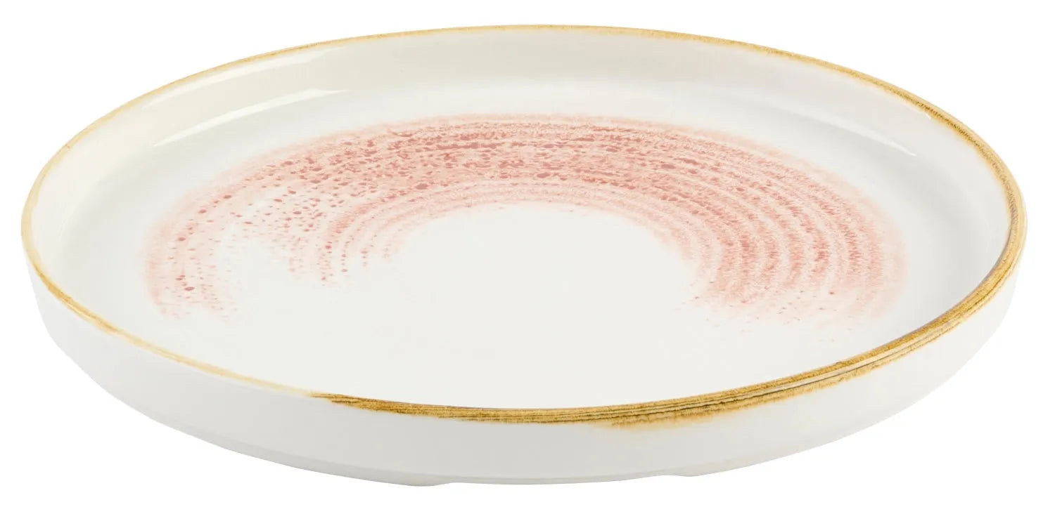 S.P. Homespun Accents Coral Teller Flach Walled 21cm