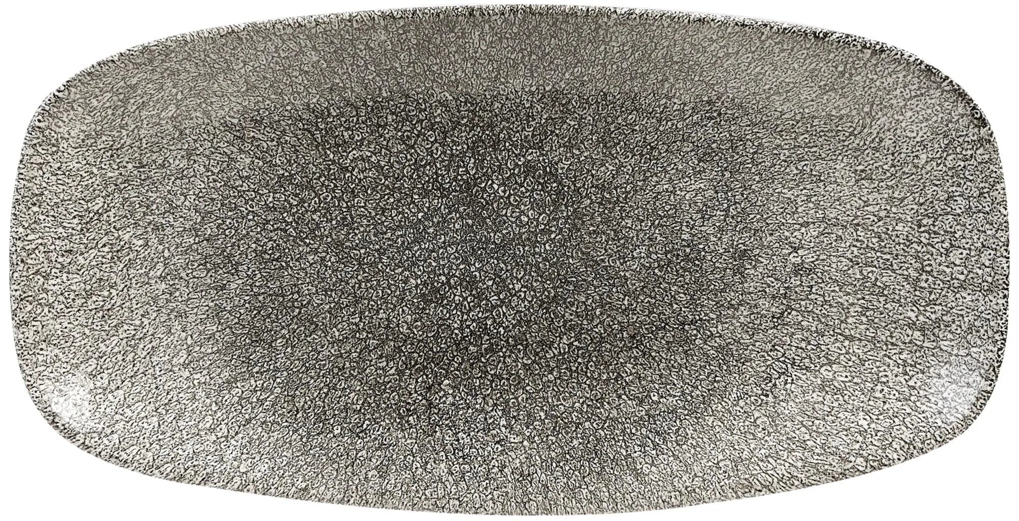 S.P. Raku Quartz Black Platte recht. 29.8x15.3cm - KAQTU Design